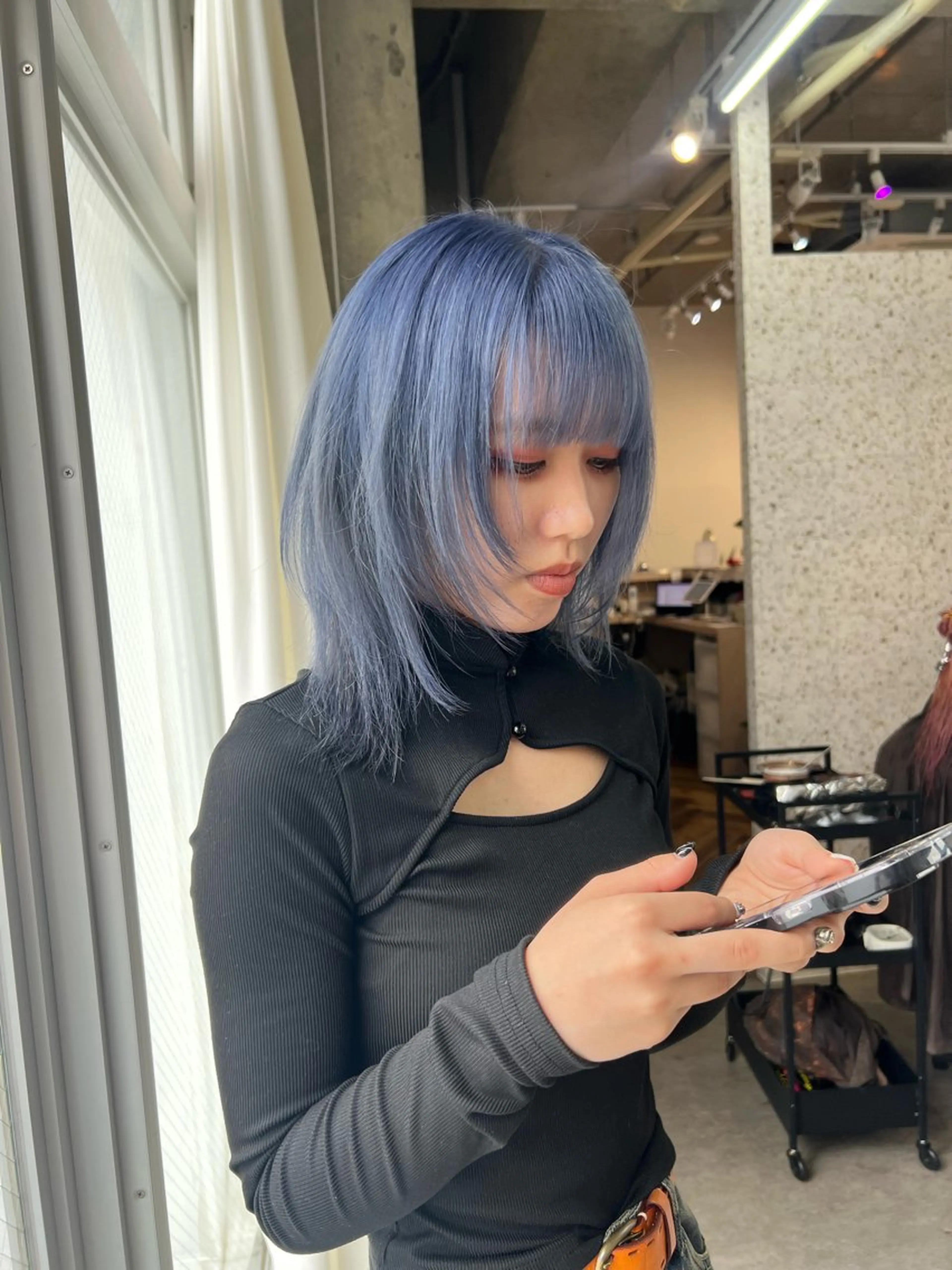 ミディアム カラー ブルーカラー ヘアカラー Ayaka🩰🎀 ガーリー/暖色♡のヘアスタイル