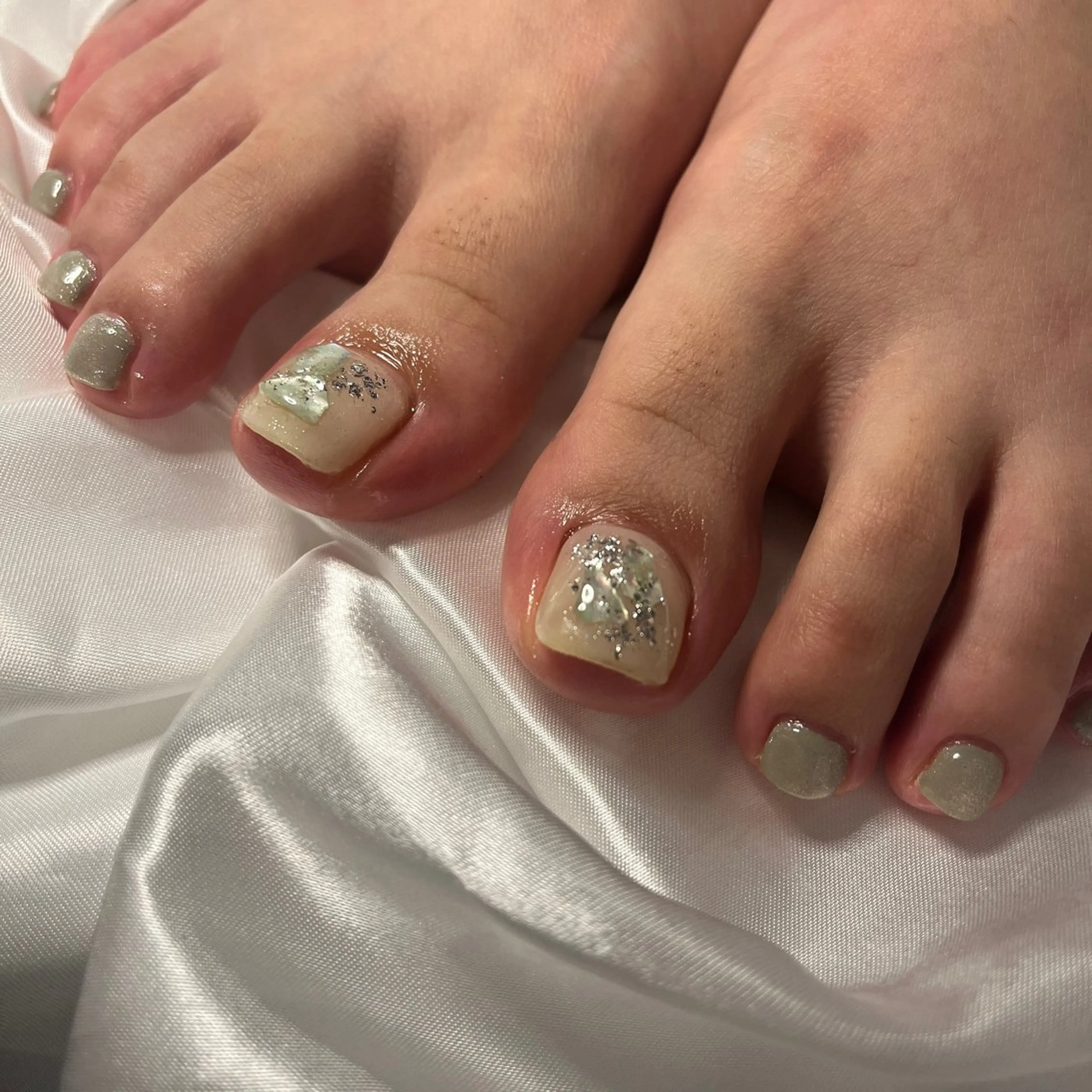 ネイル ジェルネイル ワンカラーネイル パラジェル 冬ネイル nail slow.のネイルデザイン