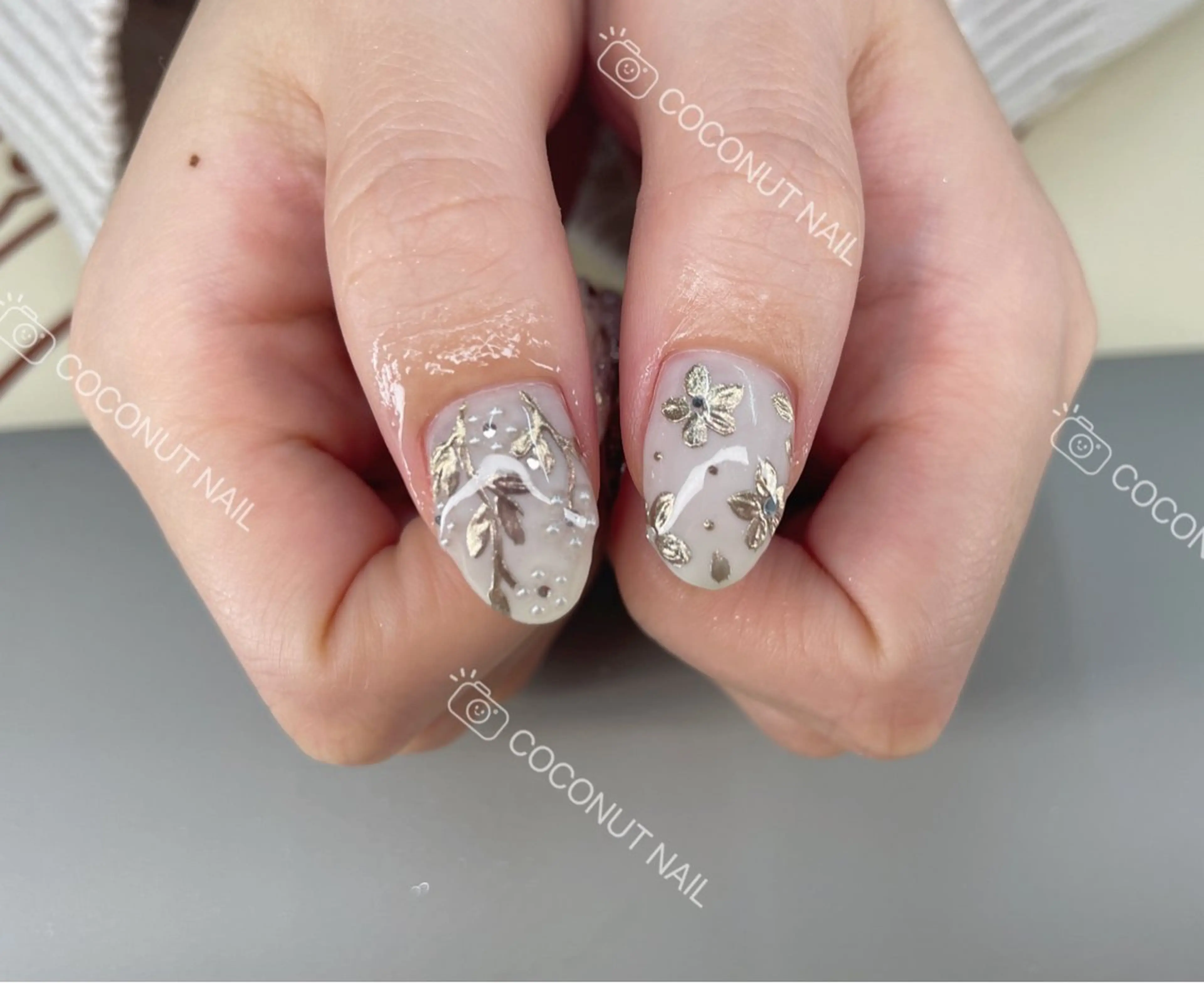 ネイル ハンドネイル 神田 ココナッツのネイルデザイン