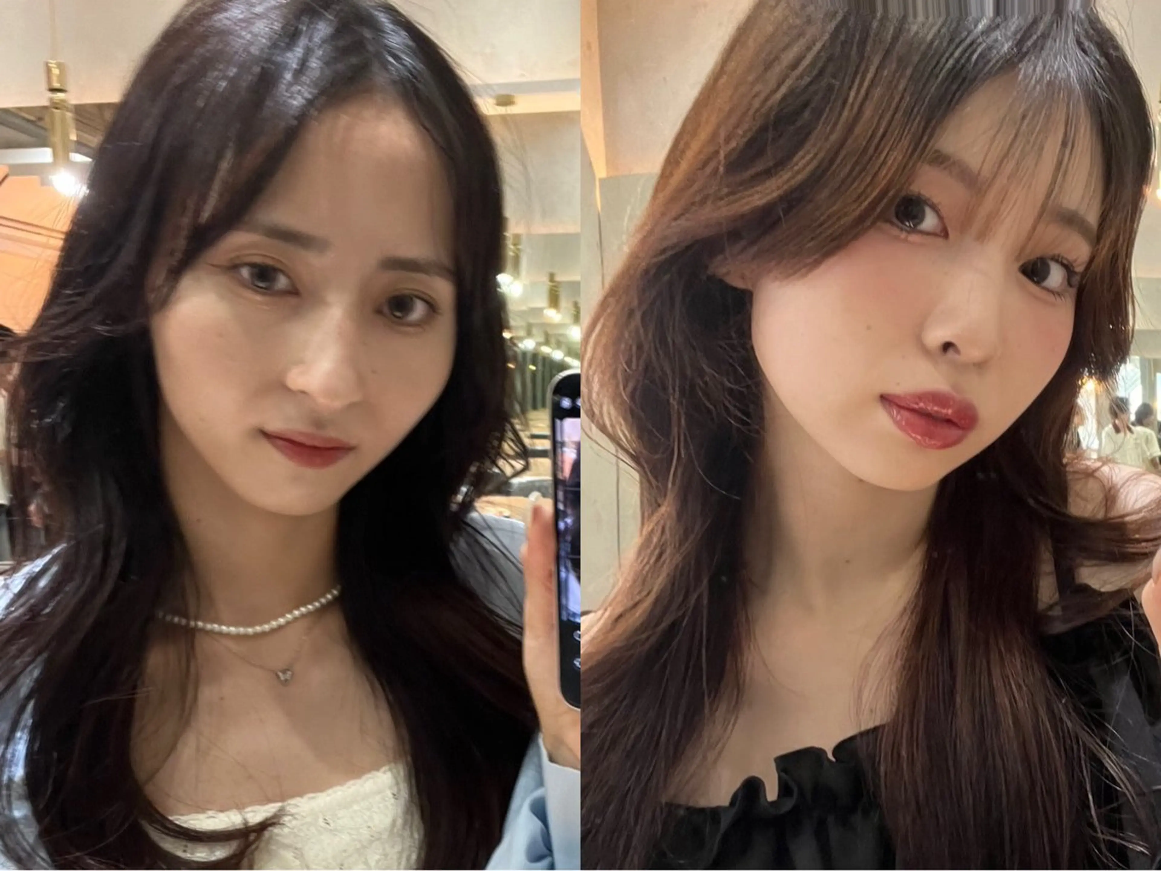 ミディアム カラー 山崎/ボブ縮毛矯正 レイヤー髪質改善のヘアスタイル