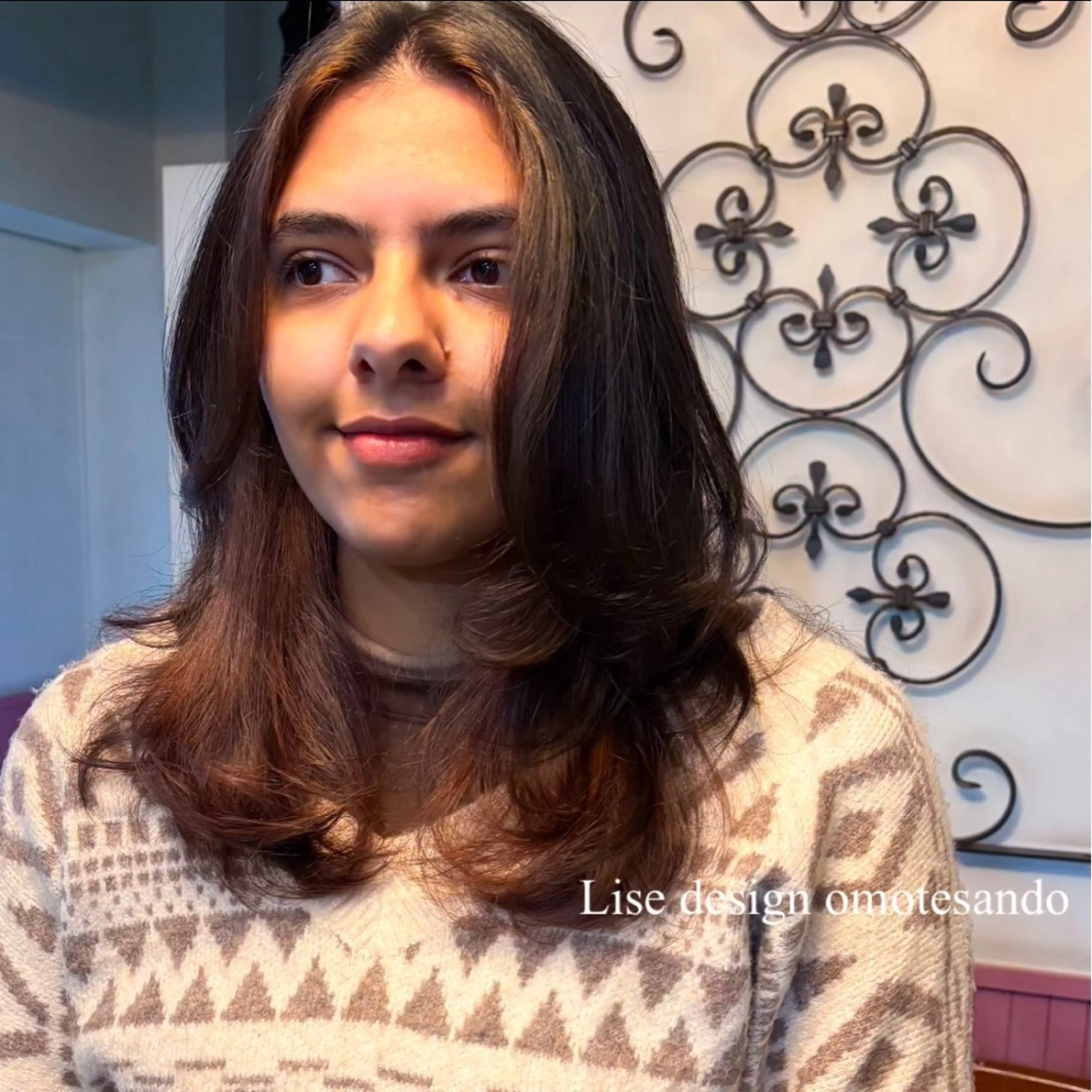 ミディアム カラー ヘアアレンジ メンズ ヘアカラー ヘアセット 表参道Lise おおいしおりのヘアスタイル