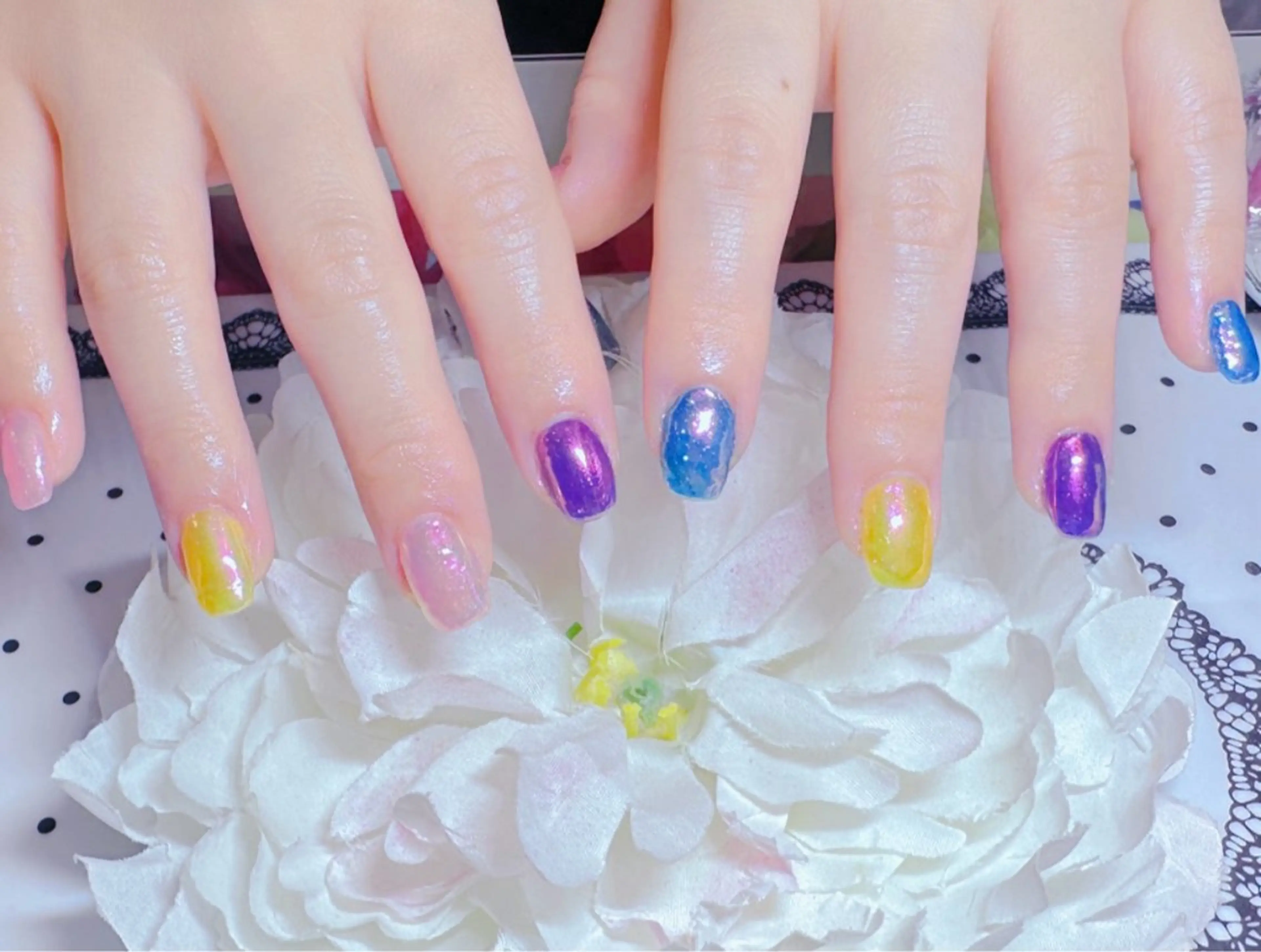 ネイル アートネイル オーロラネイル フットネイル ジェルネイル マグネットネイル LUCIA(ルシア）所属・LUCIA 南柏ネイルサロンのネイルデザイン