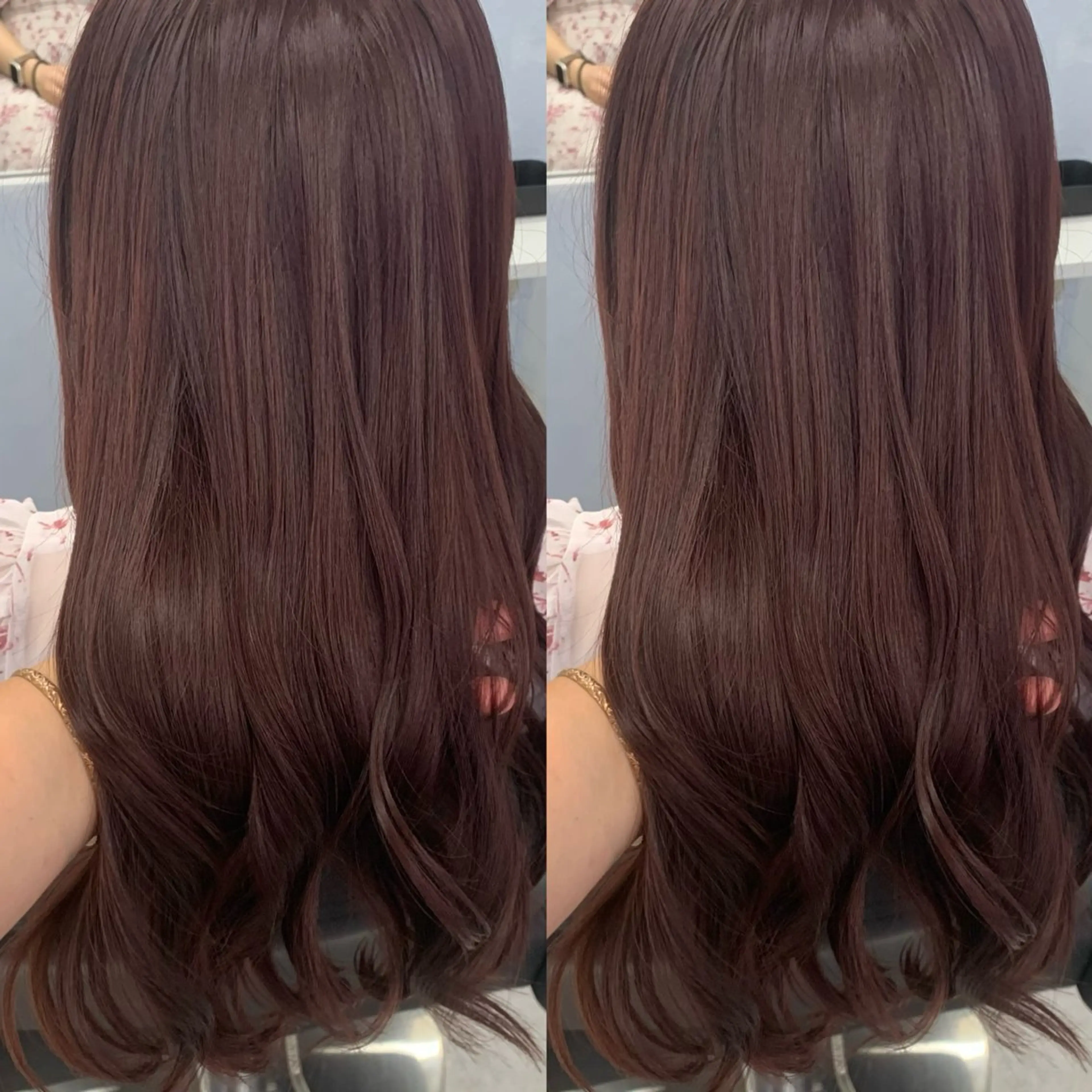 《ブリーチ無しダブルカラー》『ダメージ少なく透明感◎黄味なし◎オススメ』全体カット➕ブリーチ無しダブルカラー（2回）の写真