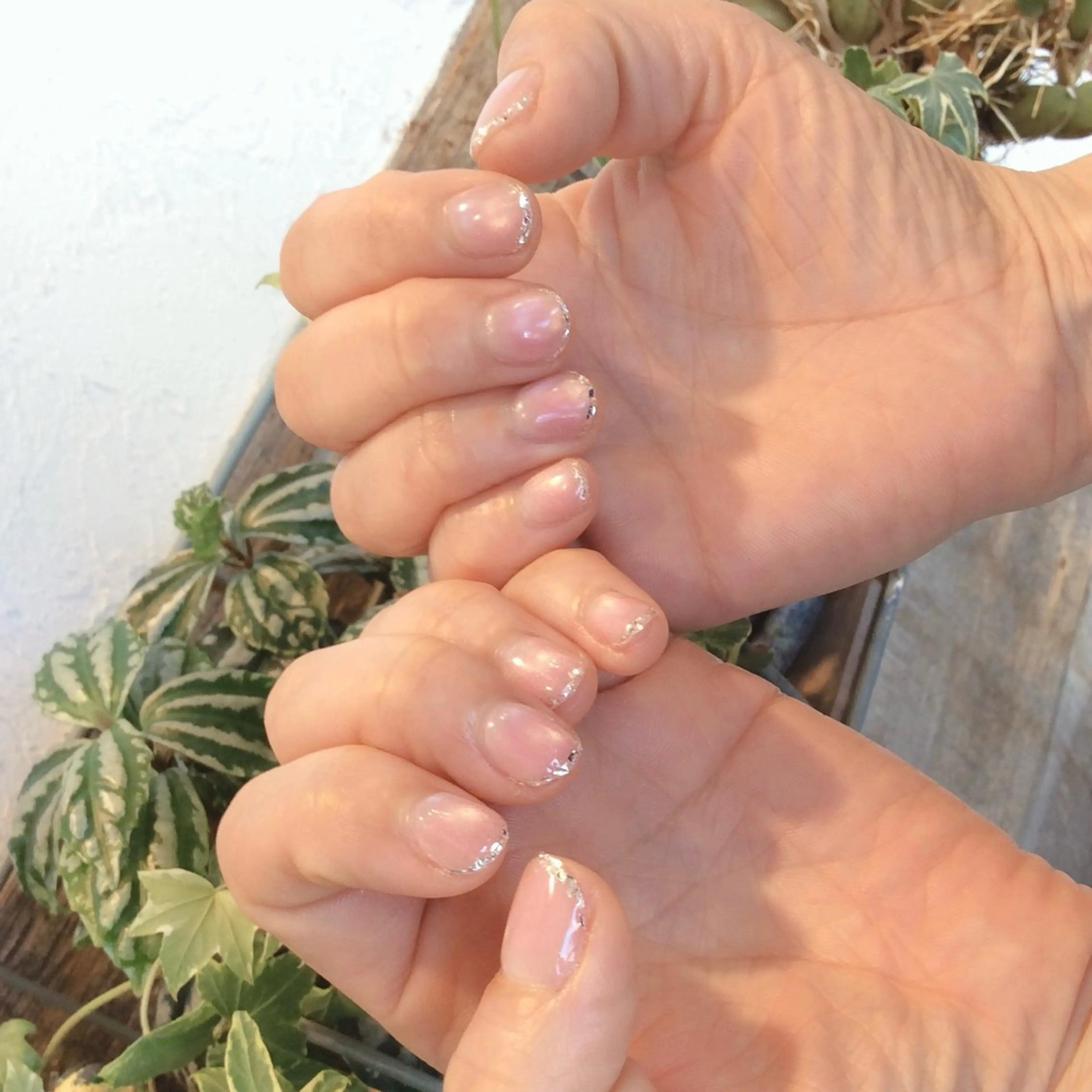 ネイル フレンチネイル ガラスフレンチ マグネットネイル ハンドネイル CITRON🍊 HARUKAのネイルデザイン