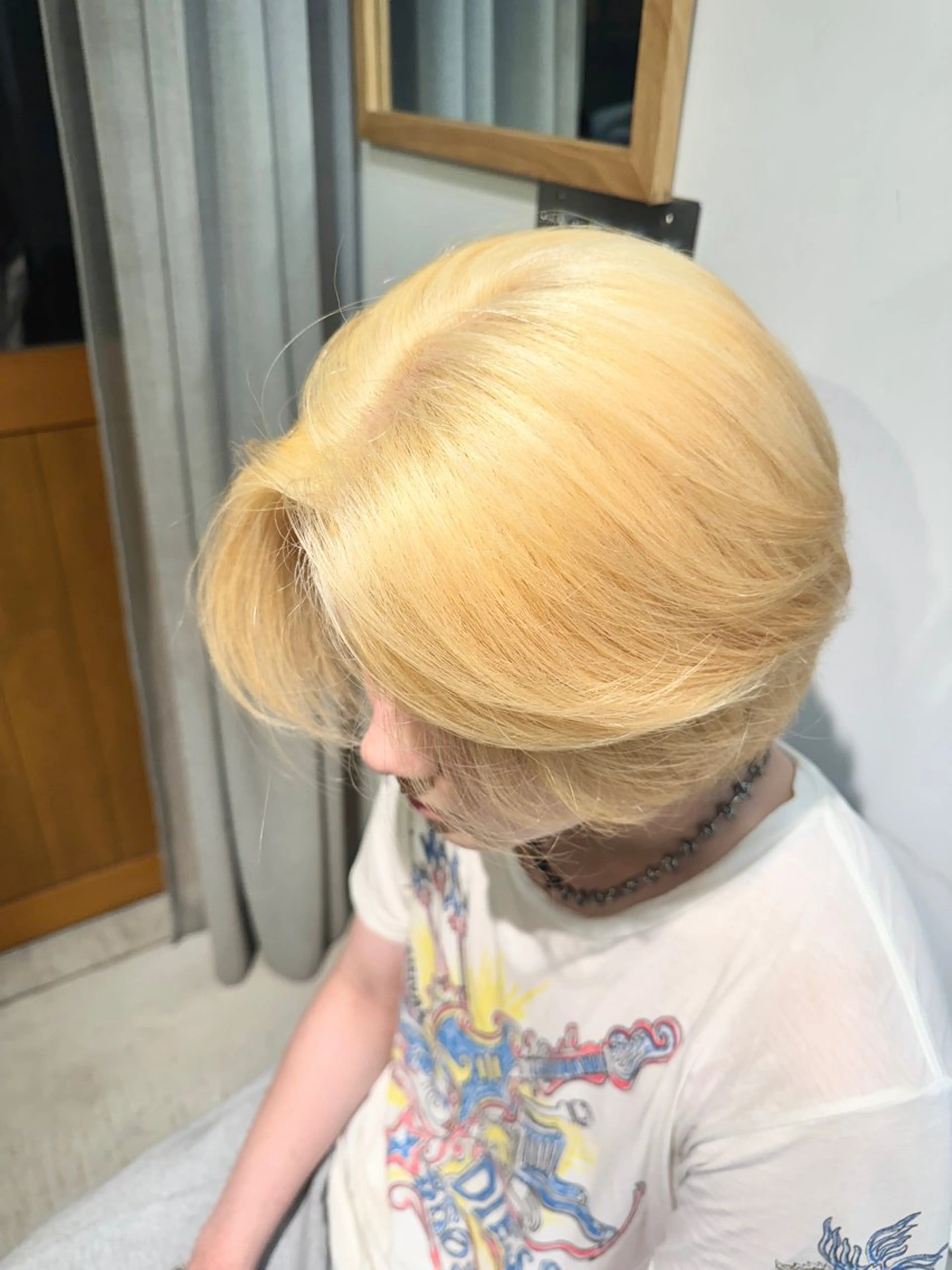 ショート カラー メンズ ヘアカラー トリートメント 透明感カラー/ハイト ーン/メイク/umiのヘアスタイル