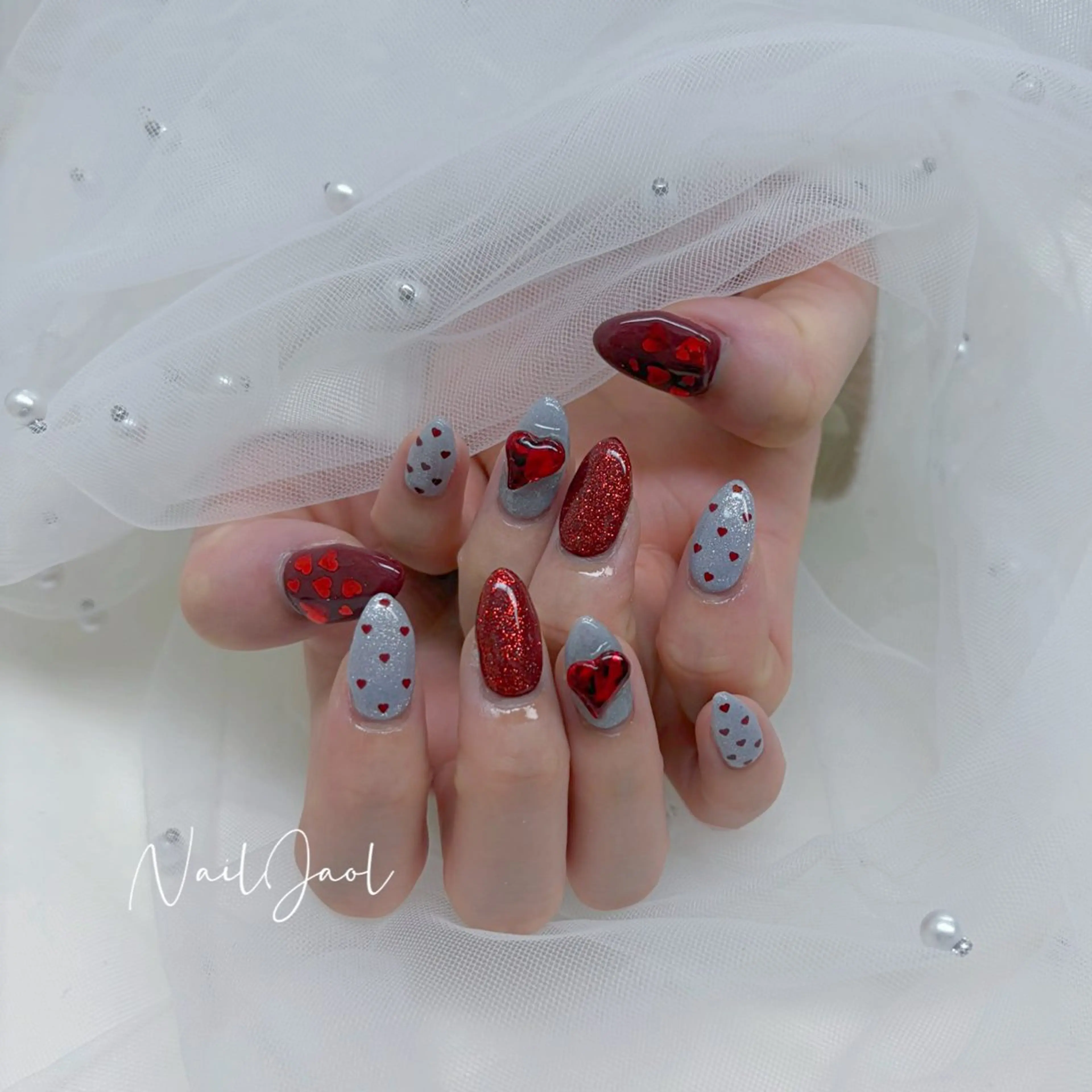 ミディアム 韓国風ヘア ハンドネイル nail jaol池袋店所属・ネイルJaol 池袋のネイルデザイン