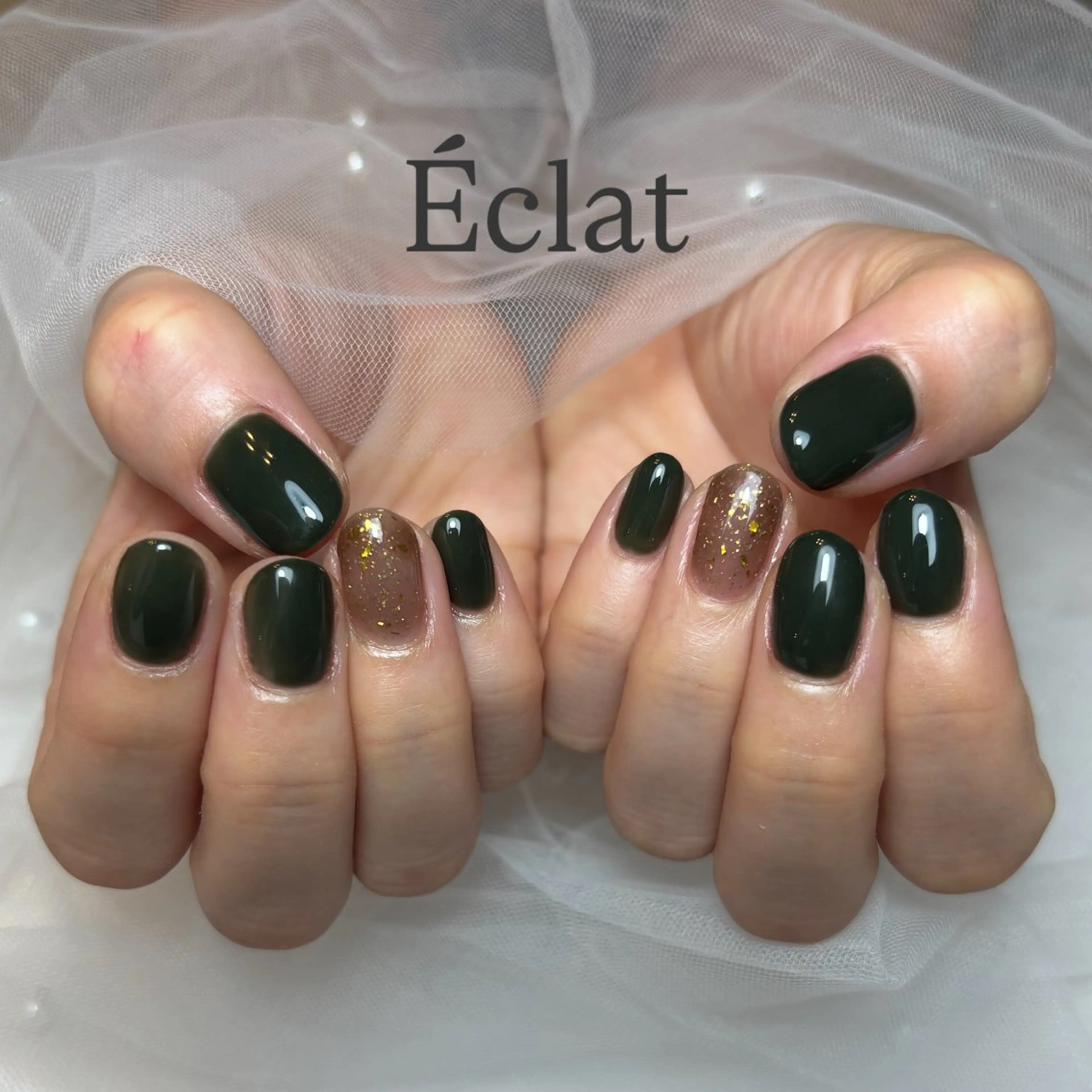 ネイル ラメ(グリッター) ワンカラーネイル nail salon Éclatのネイルデザイン