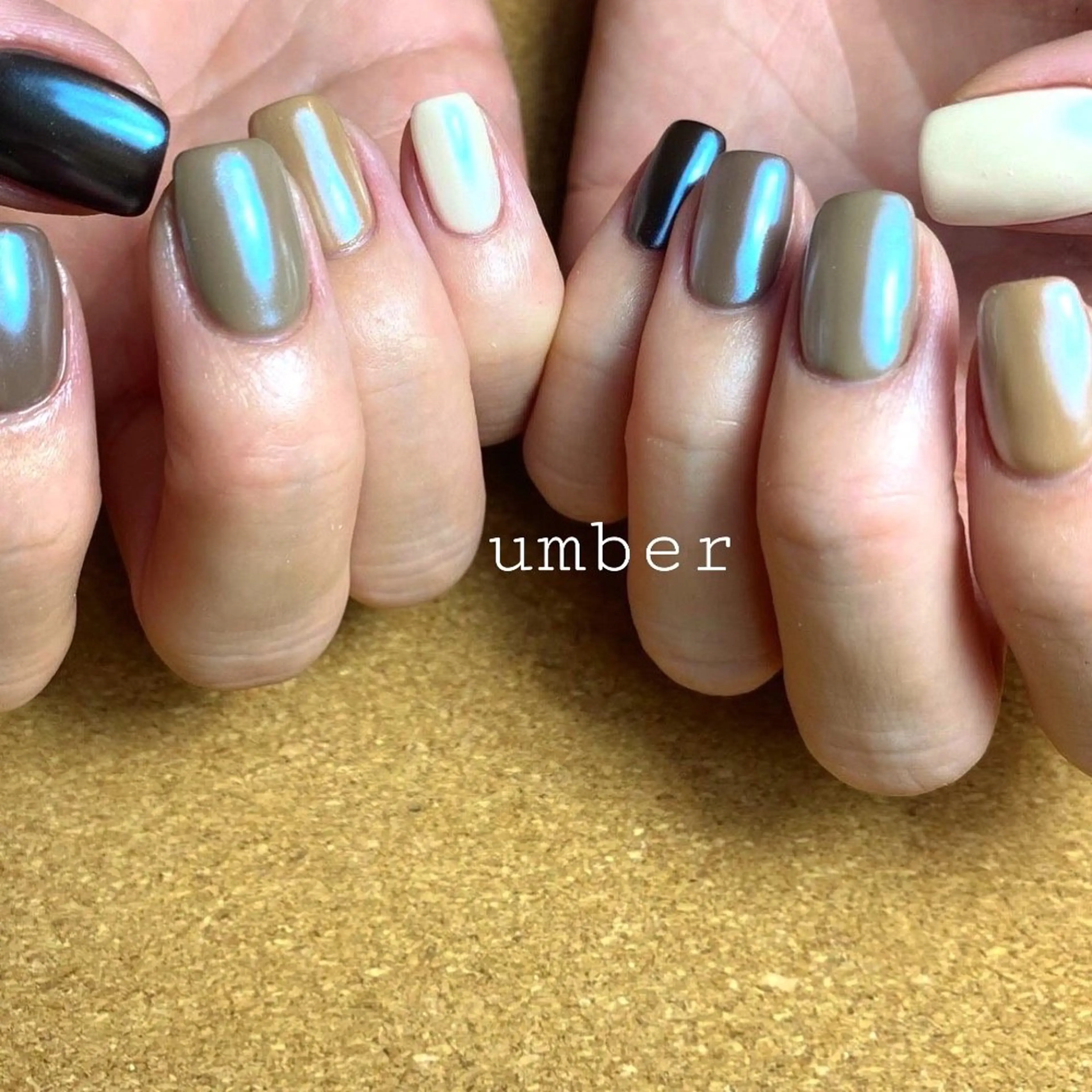 ネイル ハンドネイル umber 三茶1分のネイルデザイン