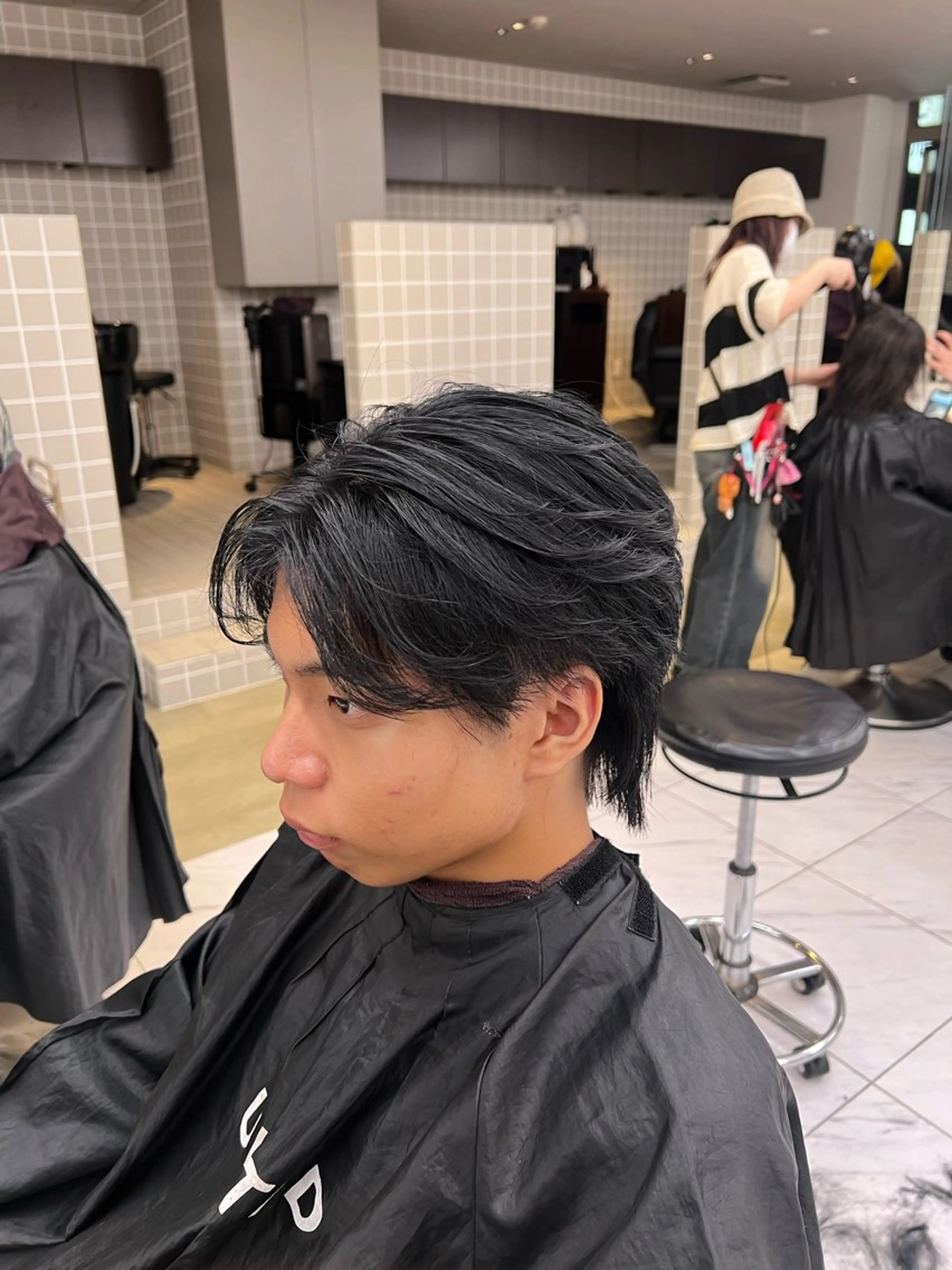 ショート カラー パーマ メンズ 韓国レイヤーカット /REIのヘアスタイル