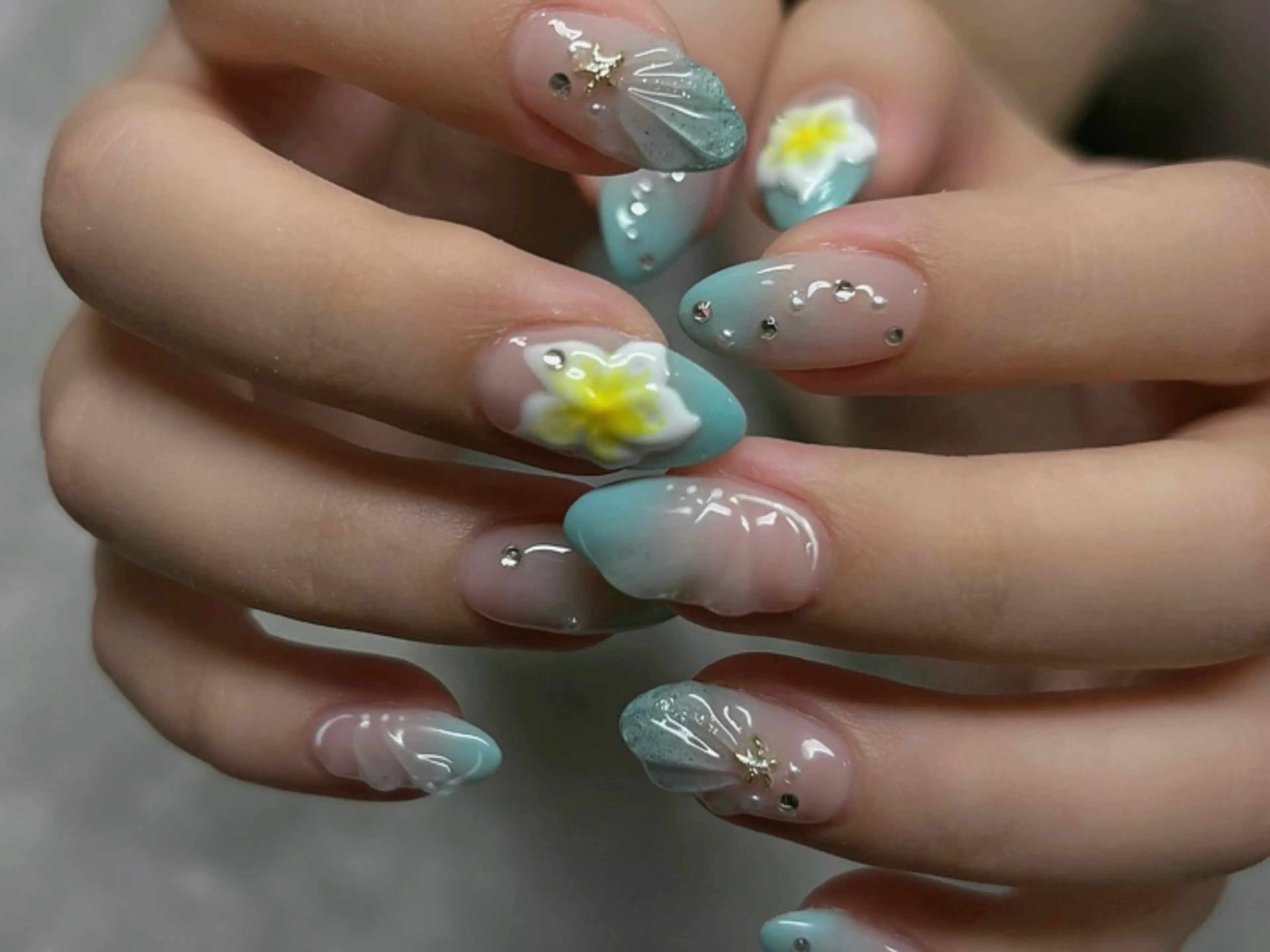 ネイル ハンドネイル Protea きぬがわ らむのネイルデザイン