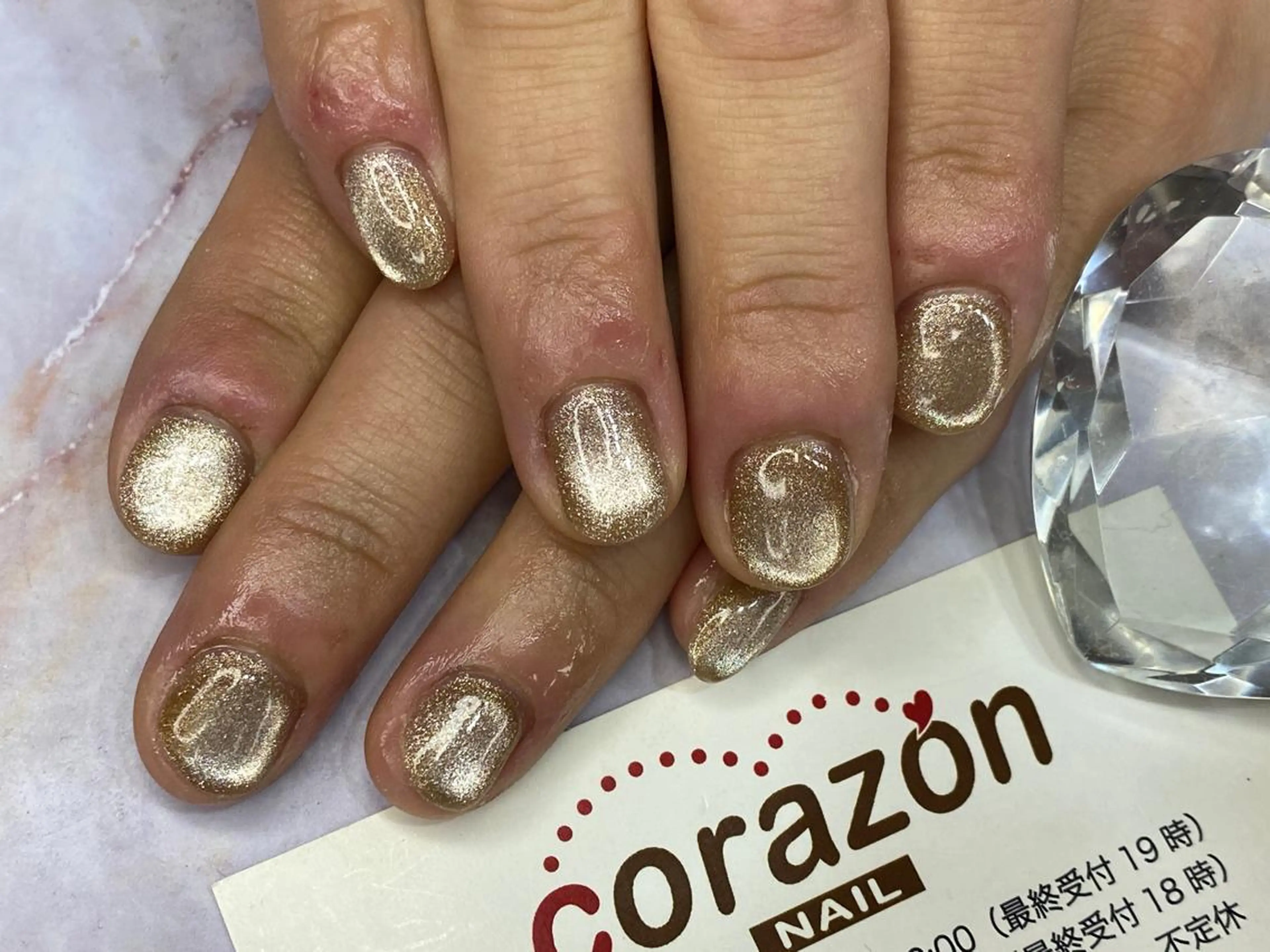 ネイル ジェルネイル マグネットネイル ワンカラーネイル ハンドネイル corazon所属・ネイリスト aicoのネイルデザイン