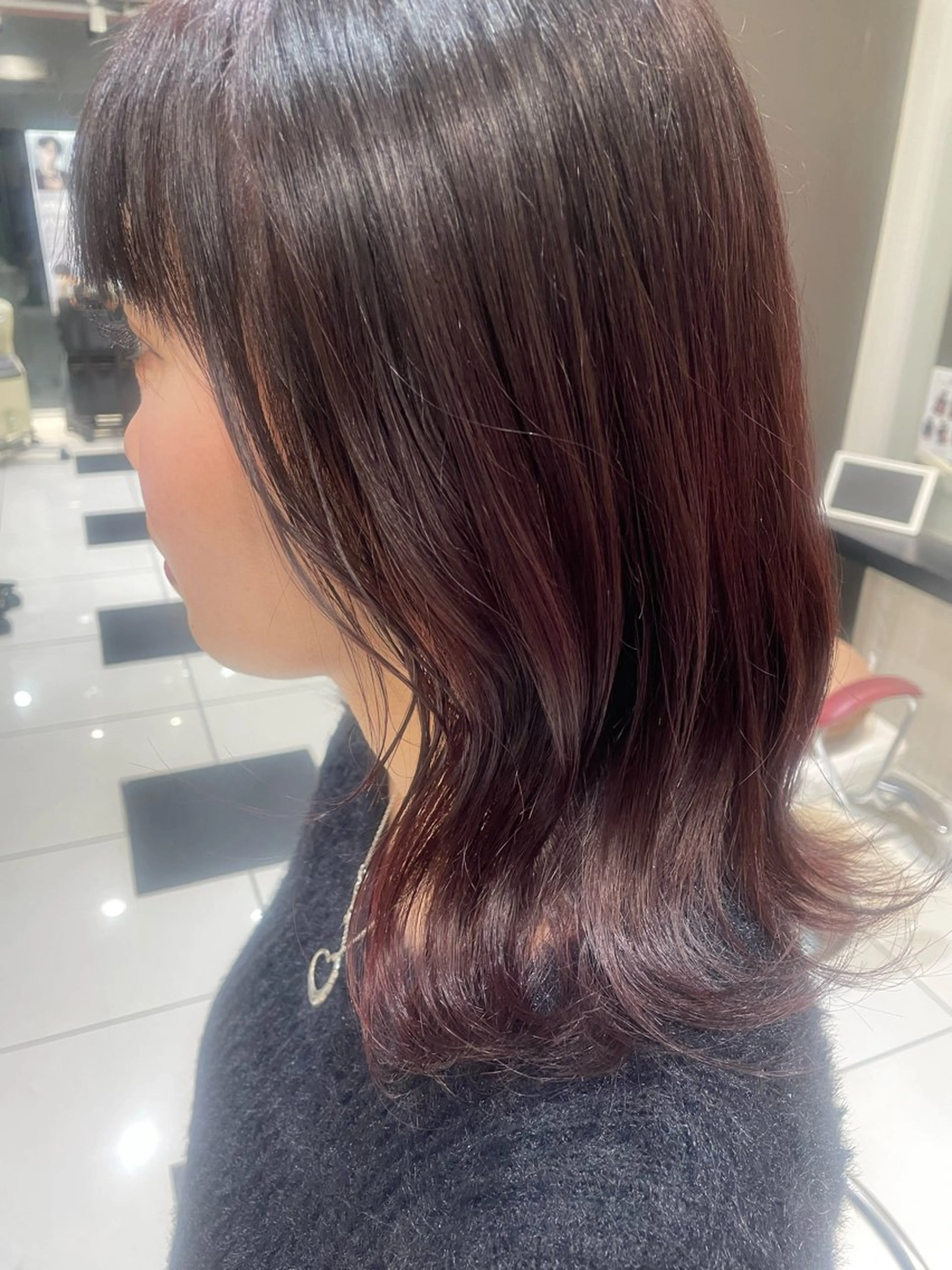 ミディアム カラー ヘアカラー トリートメント 💞暖色カラー 💞risaのヘアスタイル