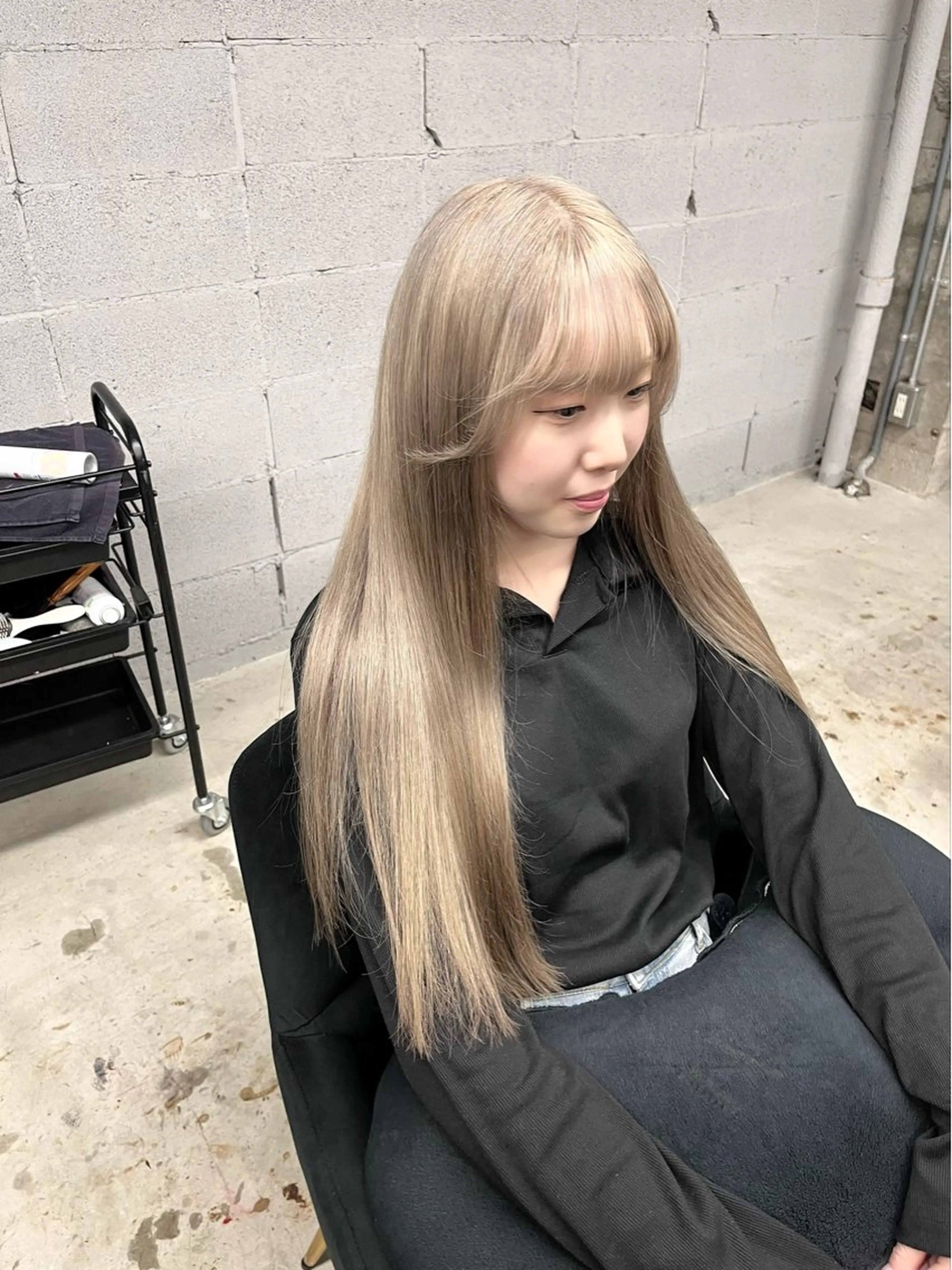 ロング カット ヘアカラー col sapporo所属・あざと可愛い💓 盛れる顔まわり/uiのヘアスタイル