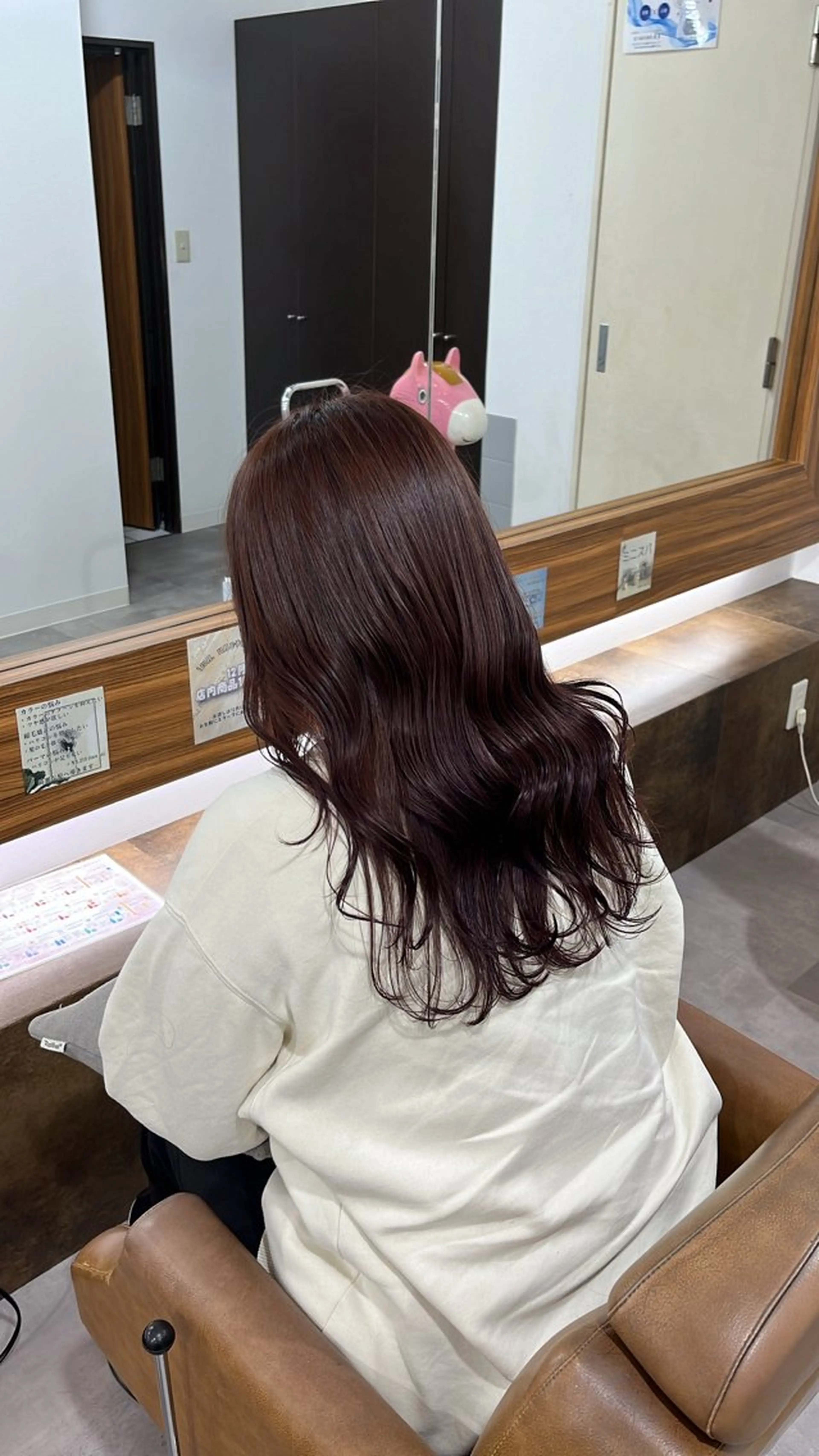 セミロング カラー レッドカラー Festa所属・🌱 みよのヘアスタイル