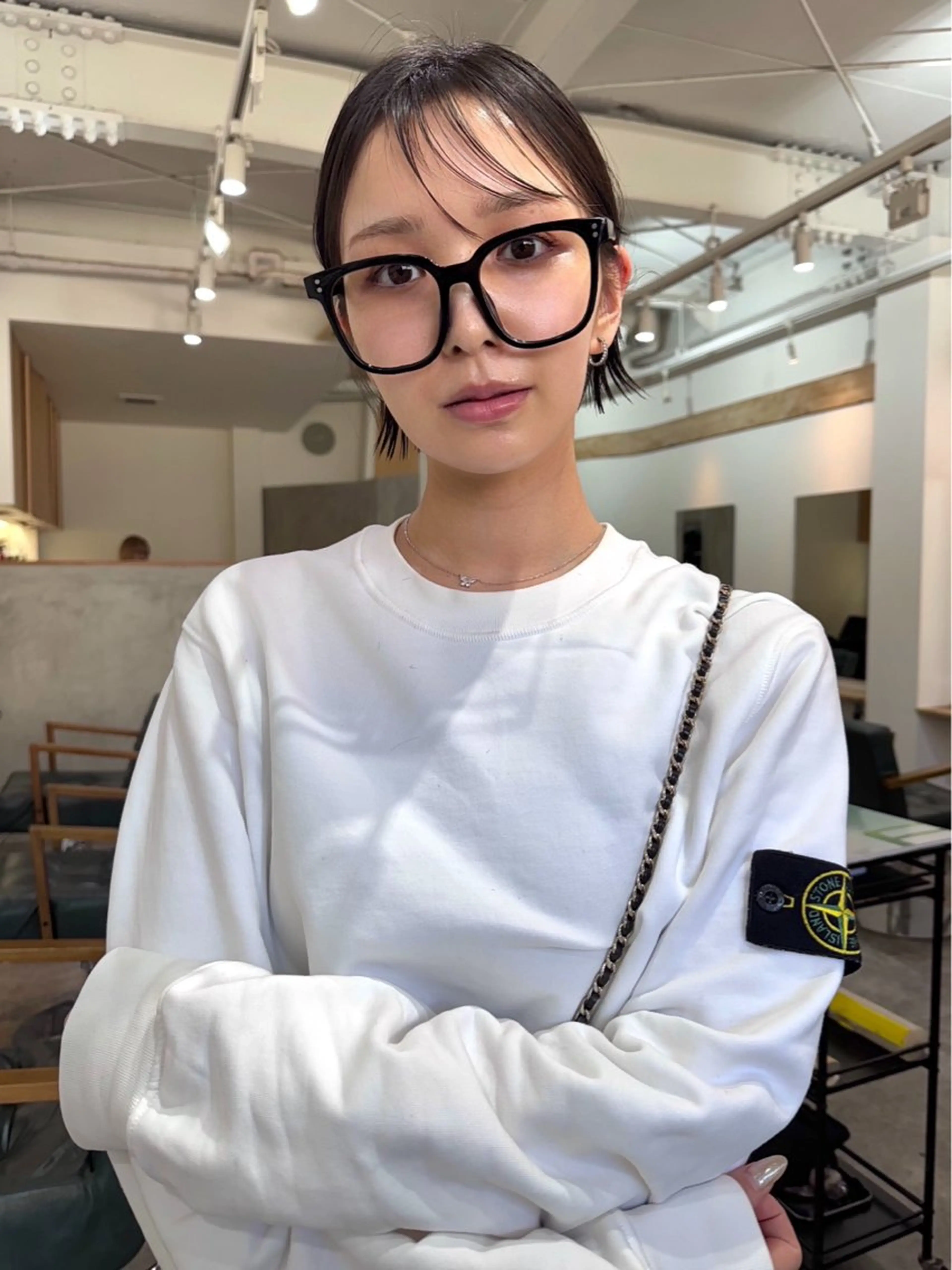 ショート カラー ヘアアレンジ 丸山渉/パーマ エフェクトブリーチのヘアスタイル