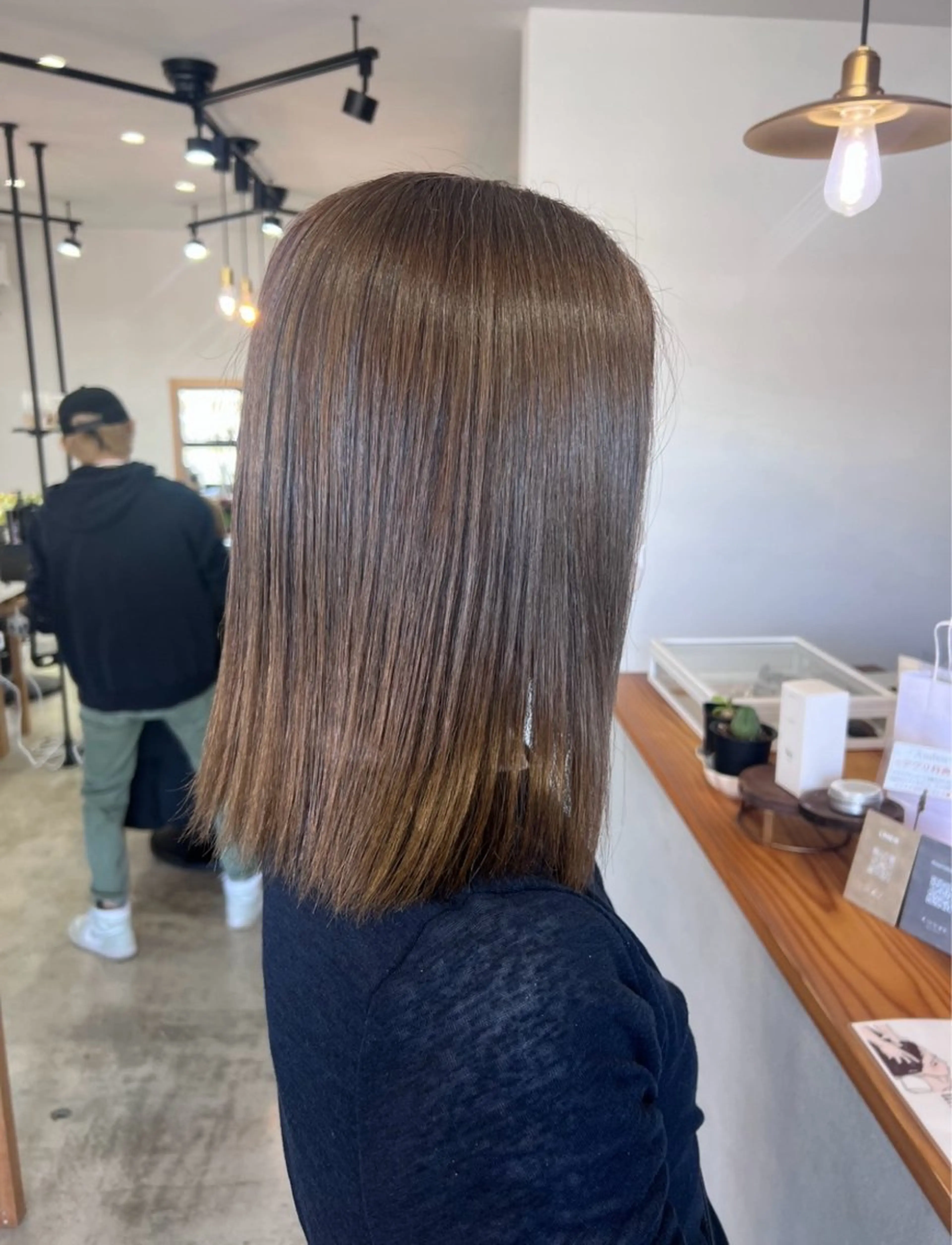 ミディアム カラー ヘアカラー 松本 華林のヘアスタイル