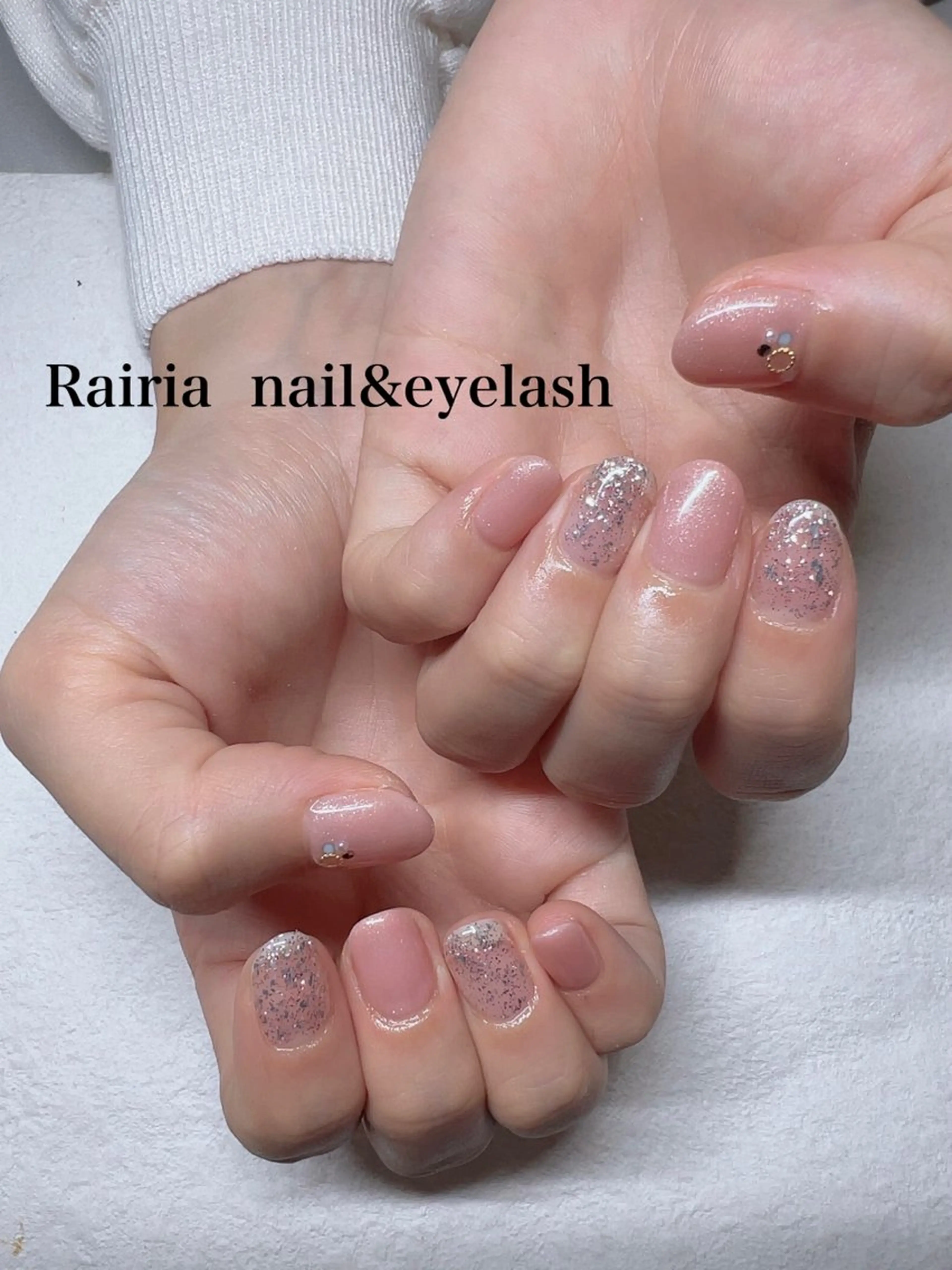 ネイル アートネイル ジェルネイル 持ち込み ニュアンスネイル パラジェル Rairia   nail所属・屋敷 理奈のネイルデザイン