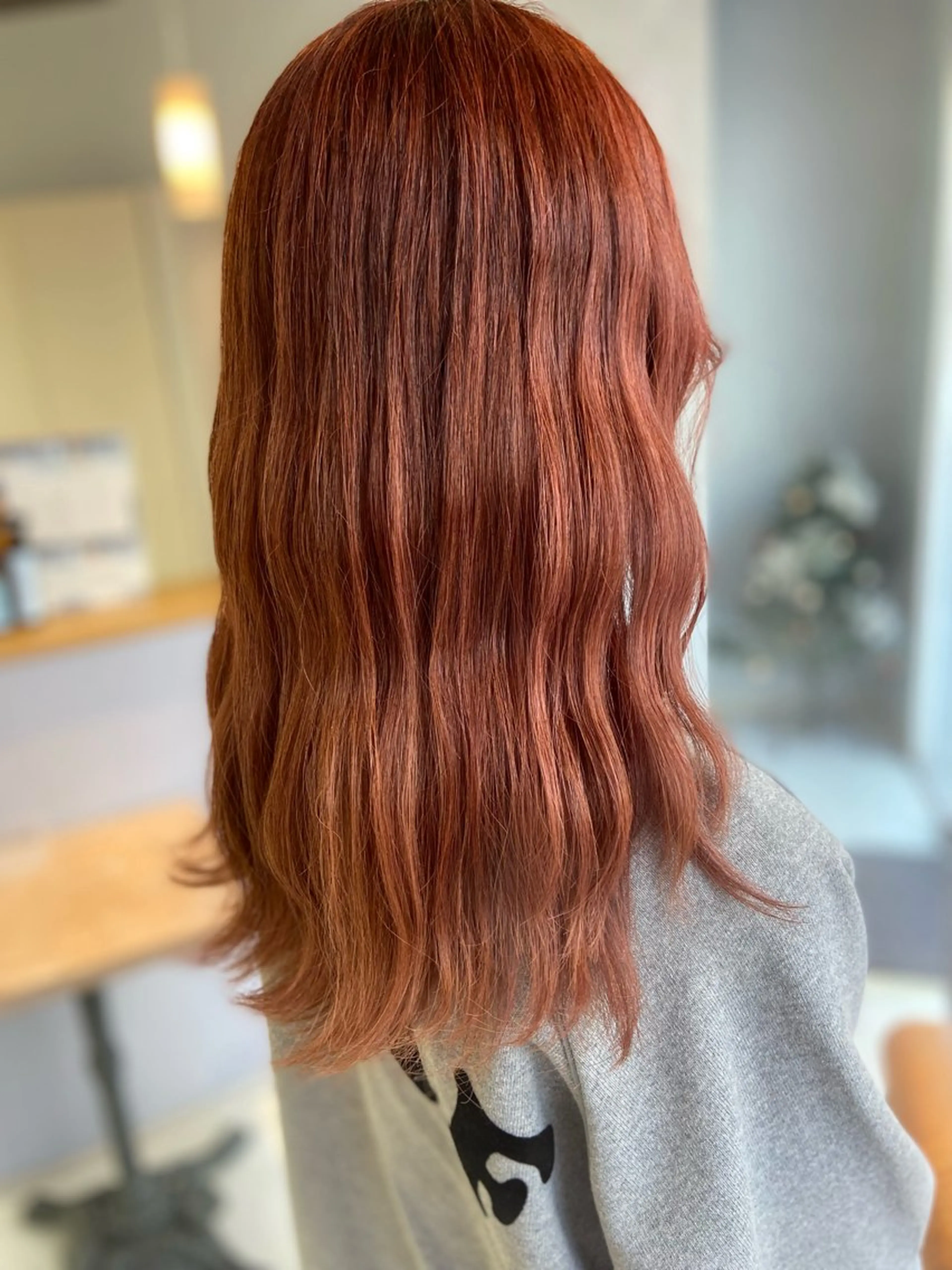 ロング カラー ハイライトカラー オレンジ ピンクカラー ハイライト ヘアカラー 菊地 美憂のヘアスタイル