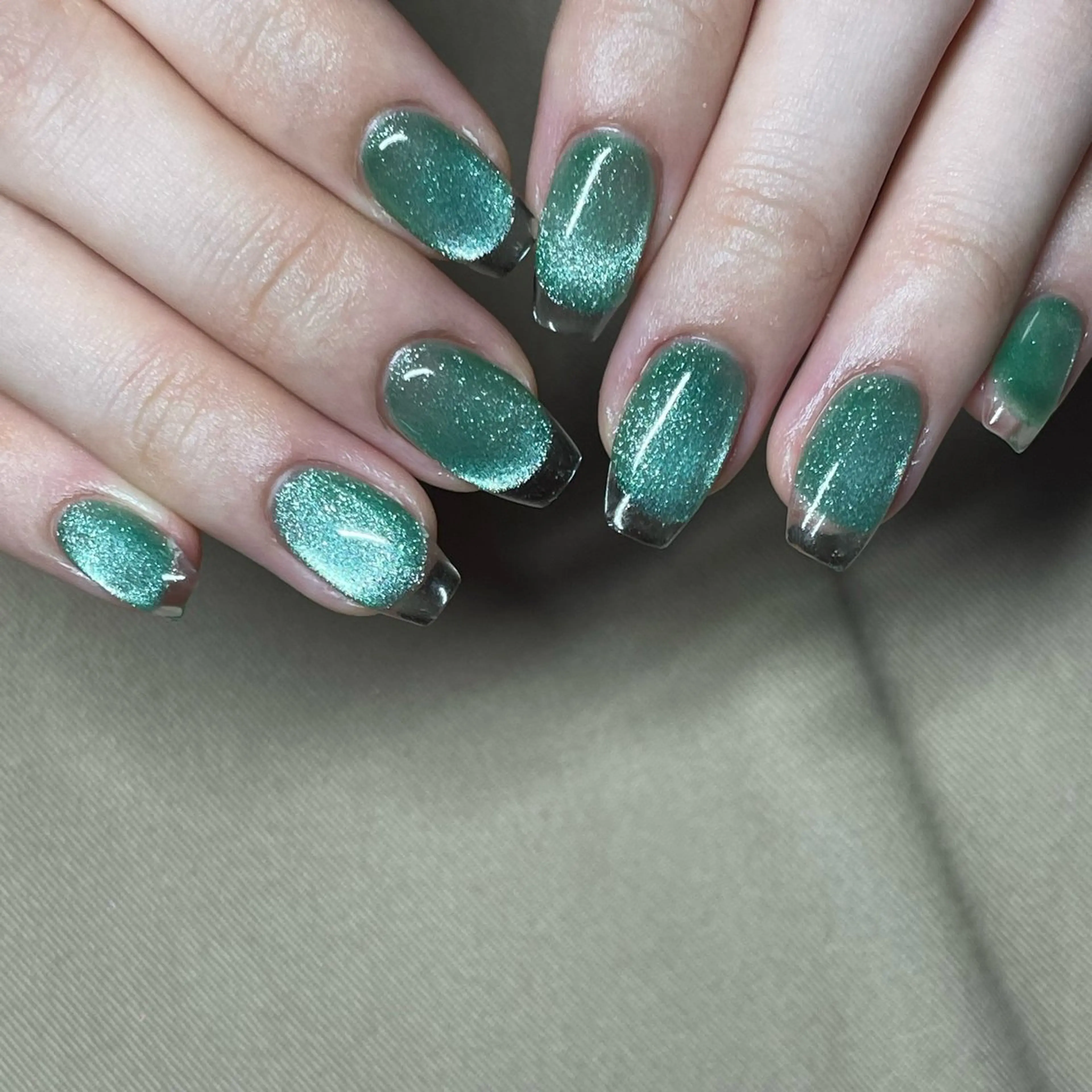 ネイル クリアネイル フレンチネイル キラキラネイル マグネットネイル 夏ネイル ハンドネイル nail 6.のネイルデザイン