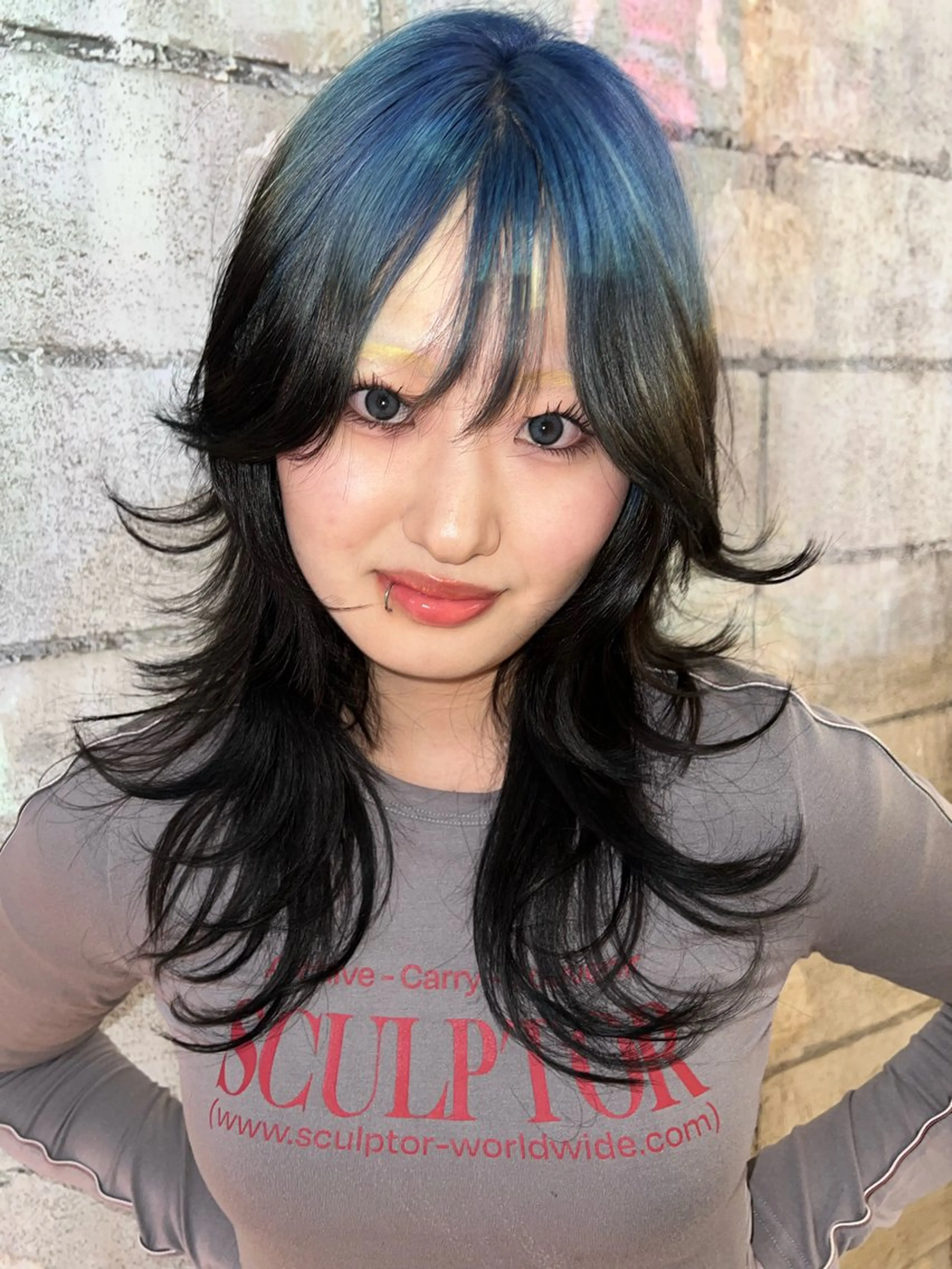 ロング カラー カット ヘアカラー haco＋所属・圧倒的デザイン力 店長🎨RENAのヘアスタイル