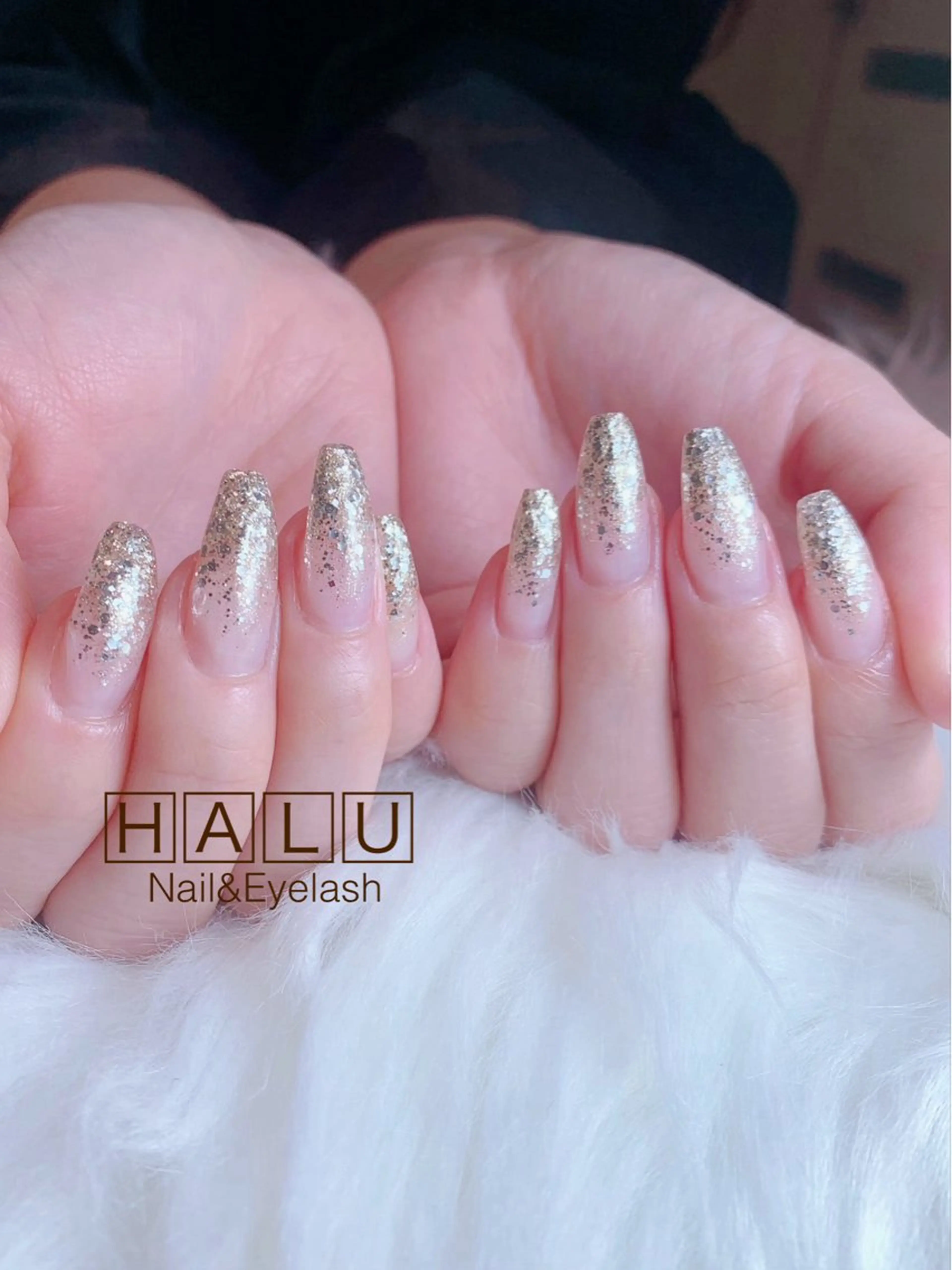 ネイル グラデーション ラメ(グリッター) ラメグラデーション HALU ハルのネイルデザイン