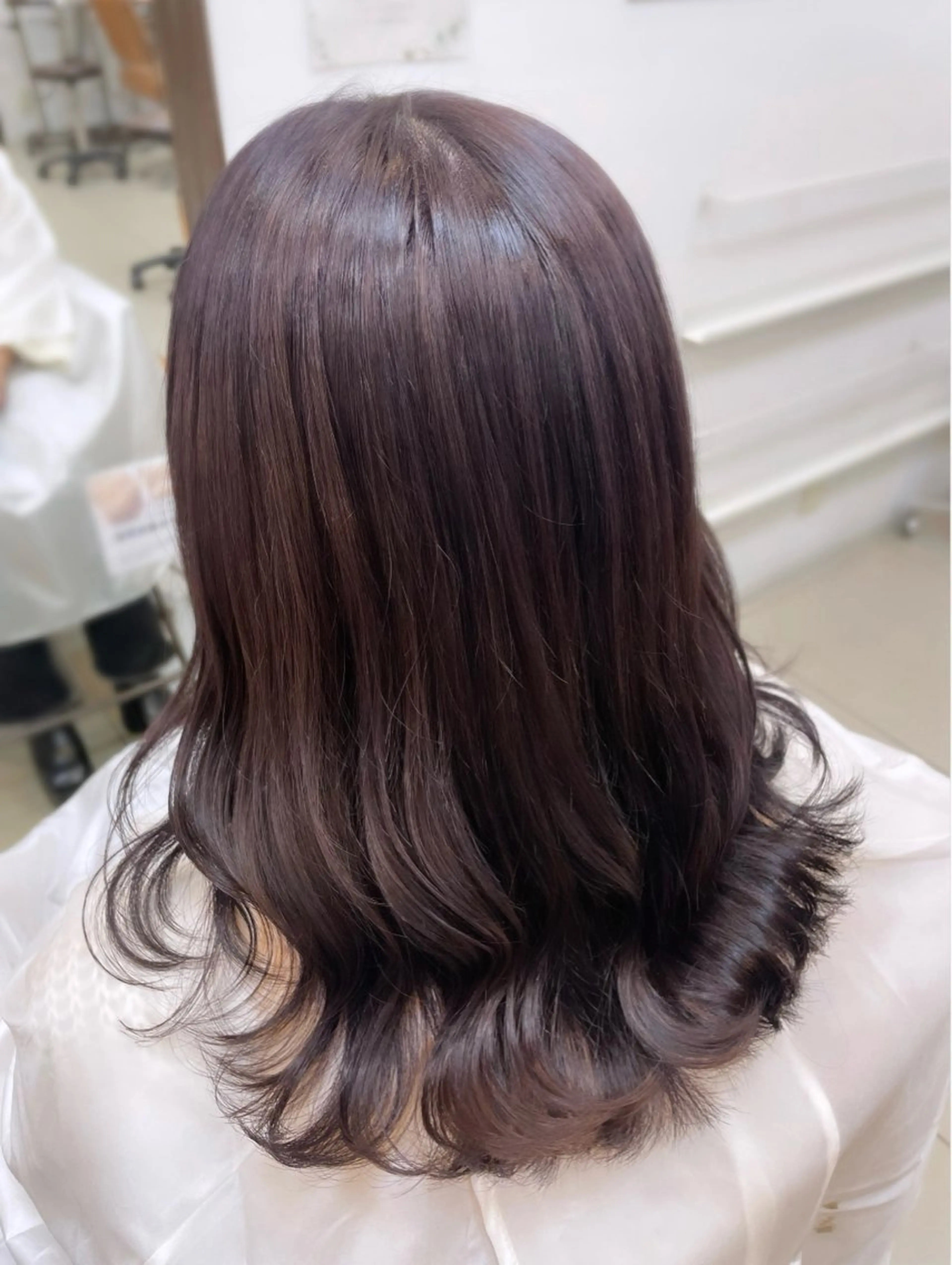 ミディアム カラー ラベンダーカラー ラベンダーグレー SOYON なんば店所属・水島 真彩のヘアスタイル