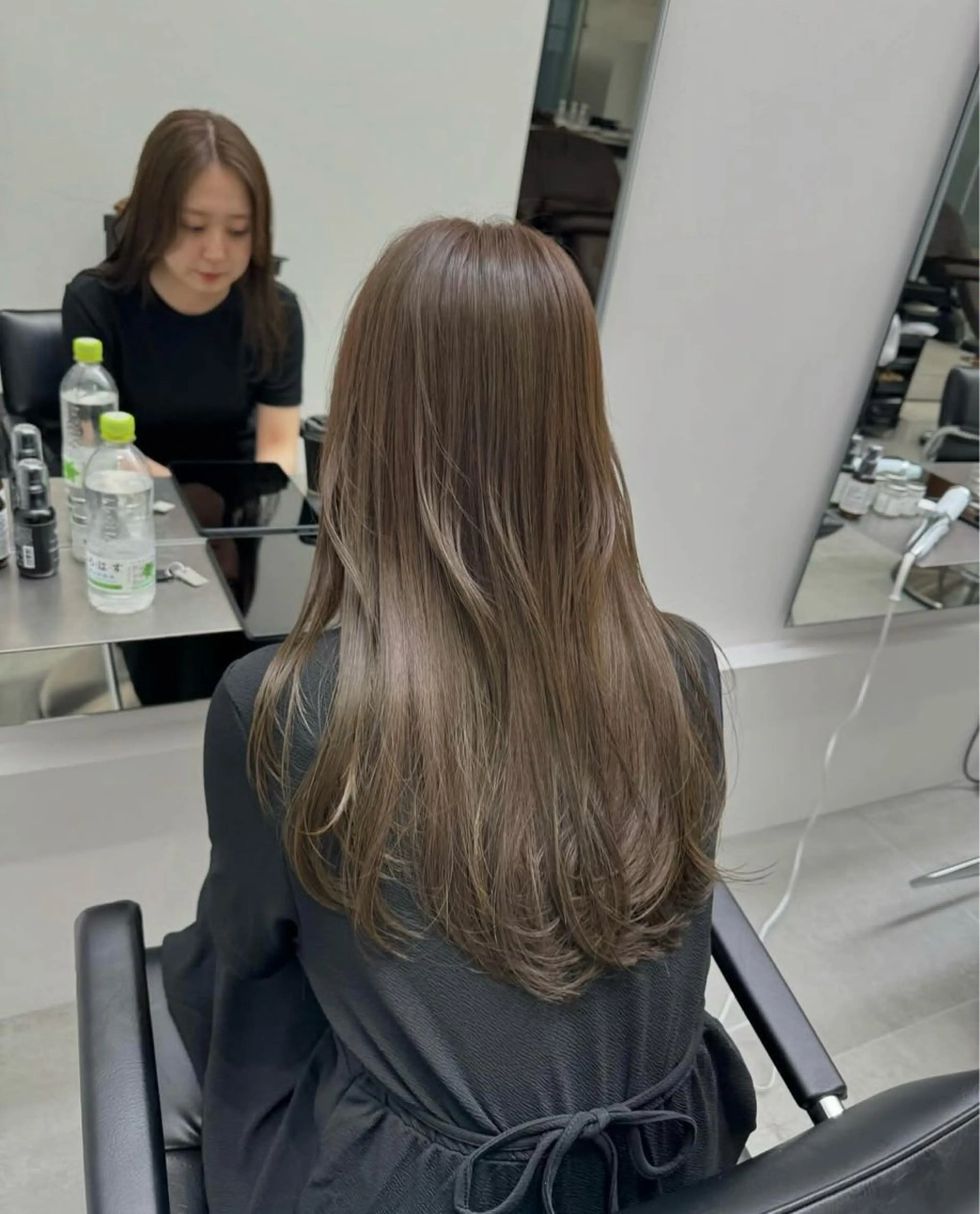 【大人気‼️オリーブカラー🫒】髪質改善カラー➕シャンプー➕トリートメント🫧🌼の写真