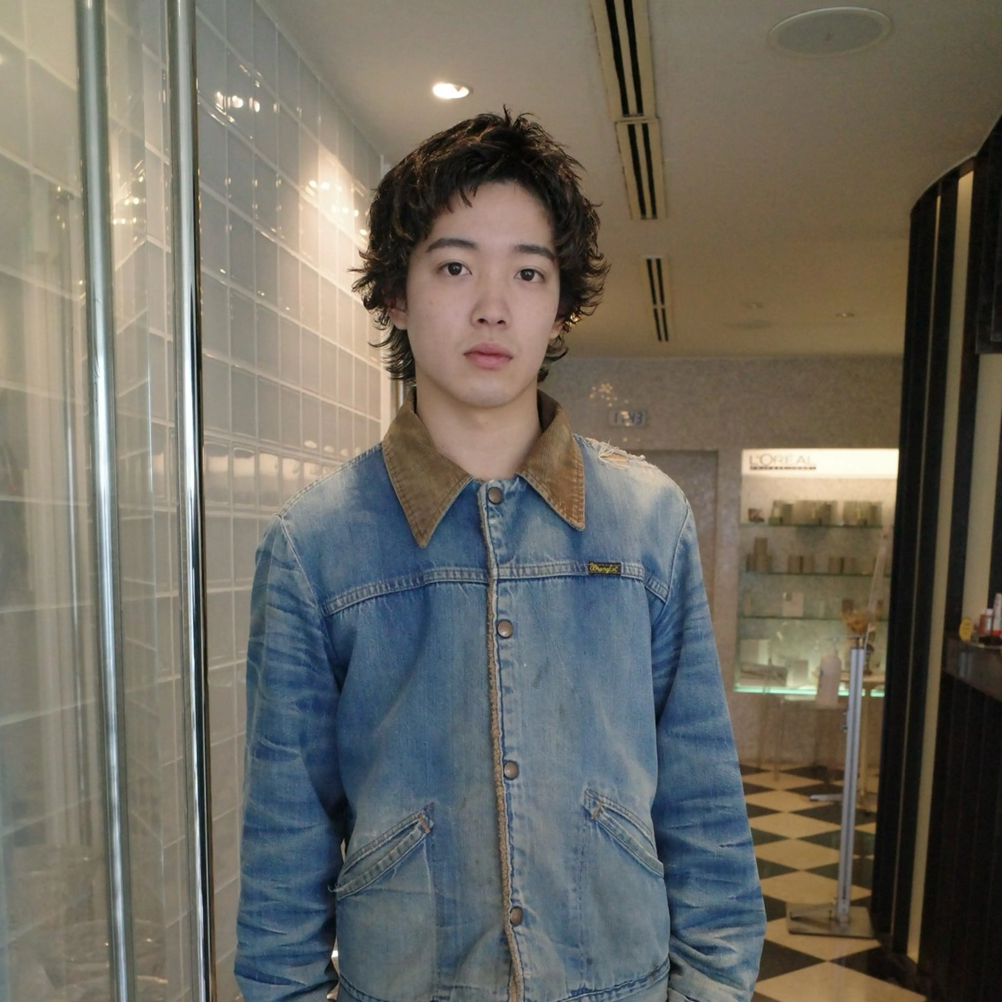 ショート パーマ メンズ カット パーマ メンズパーマ/ブリー チ/motokiのヘアスタイル