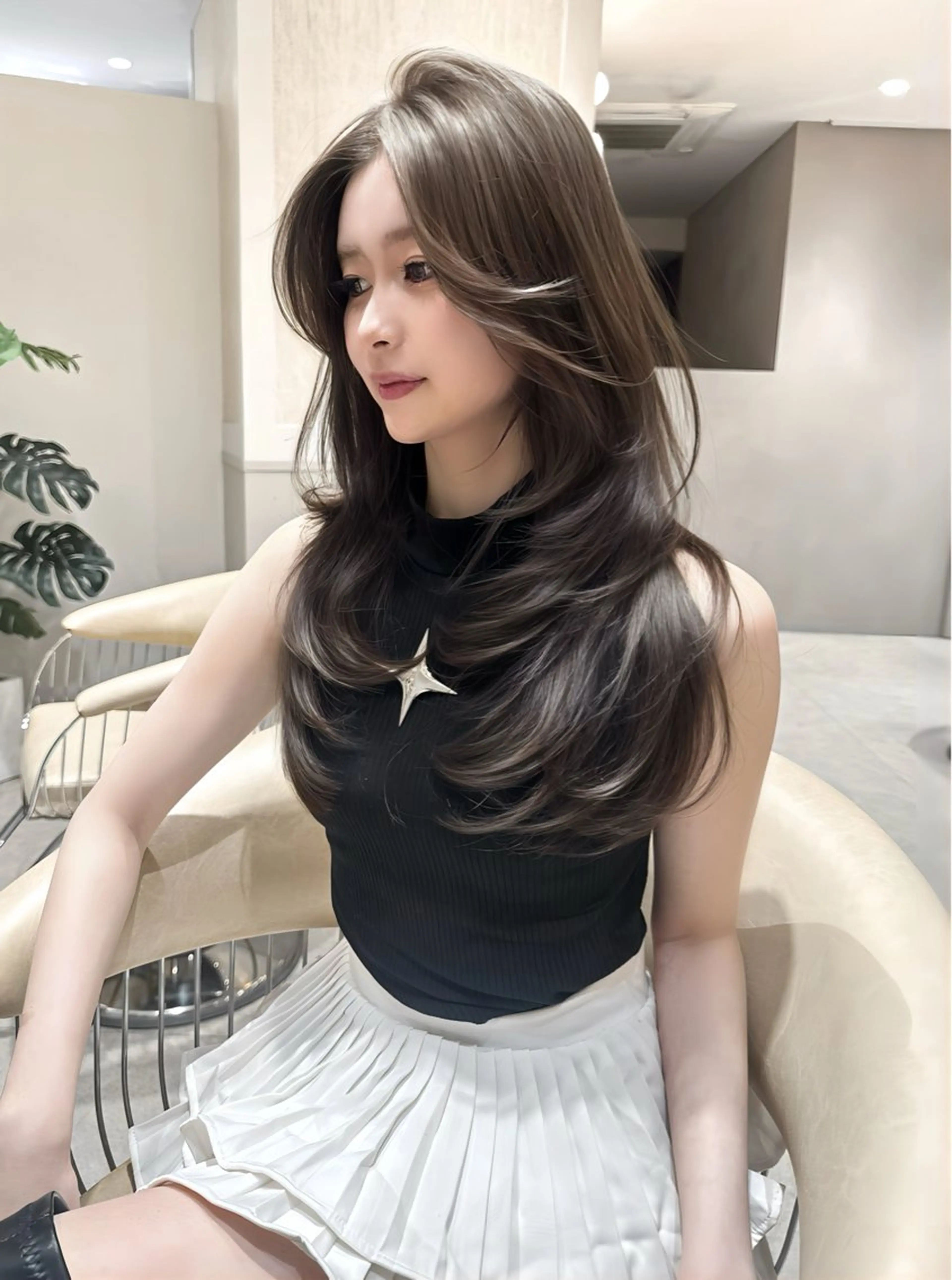 セミロング カラー ♡Yoshino♡ 色っぽトレンドヘアのヘアスタイル