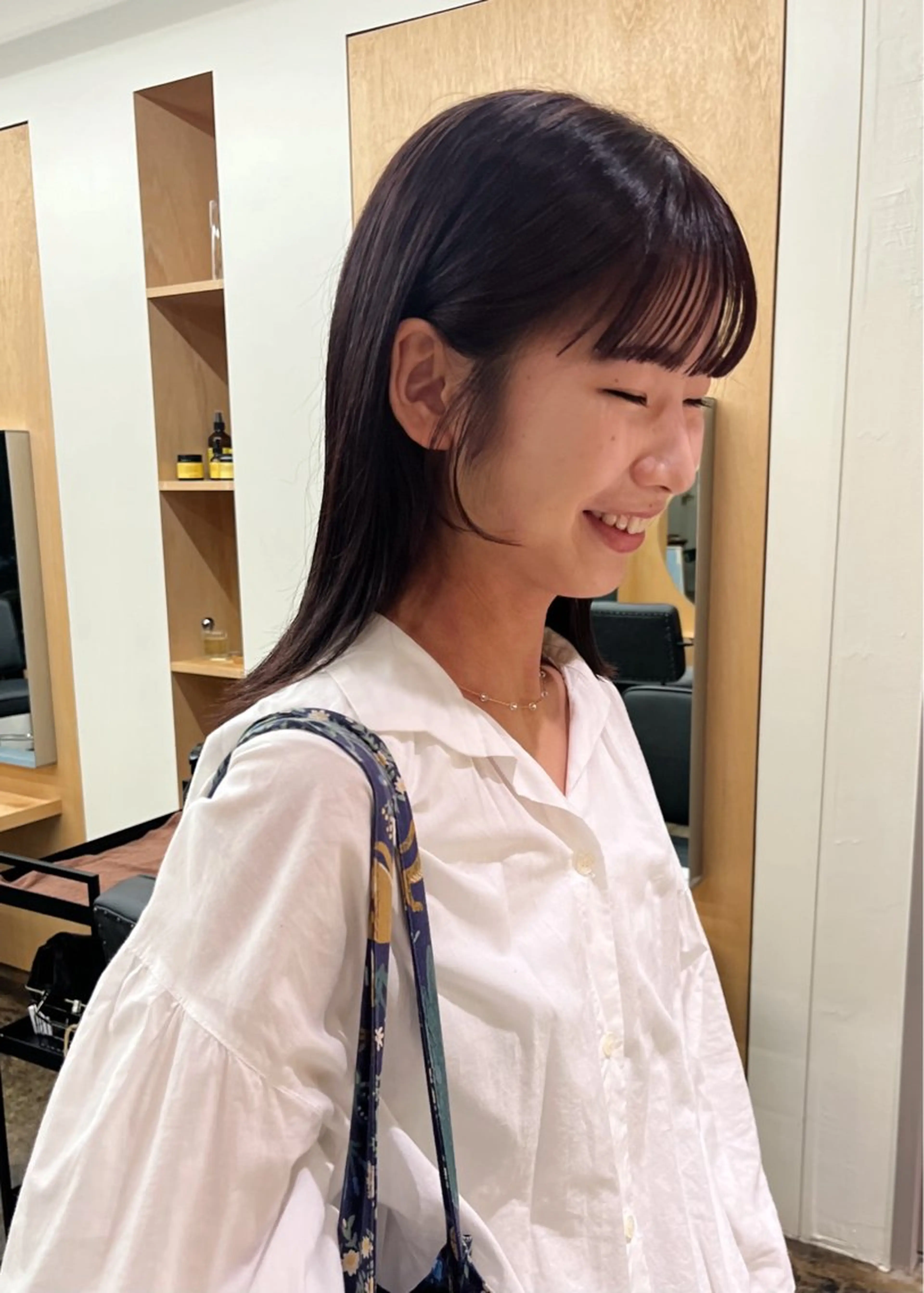 ミディアム カラー パープルカラー カット 西山 紗耶香🪽 透明感カラー/ボブのヘアスタイル