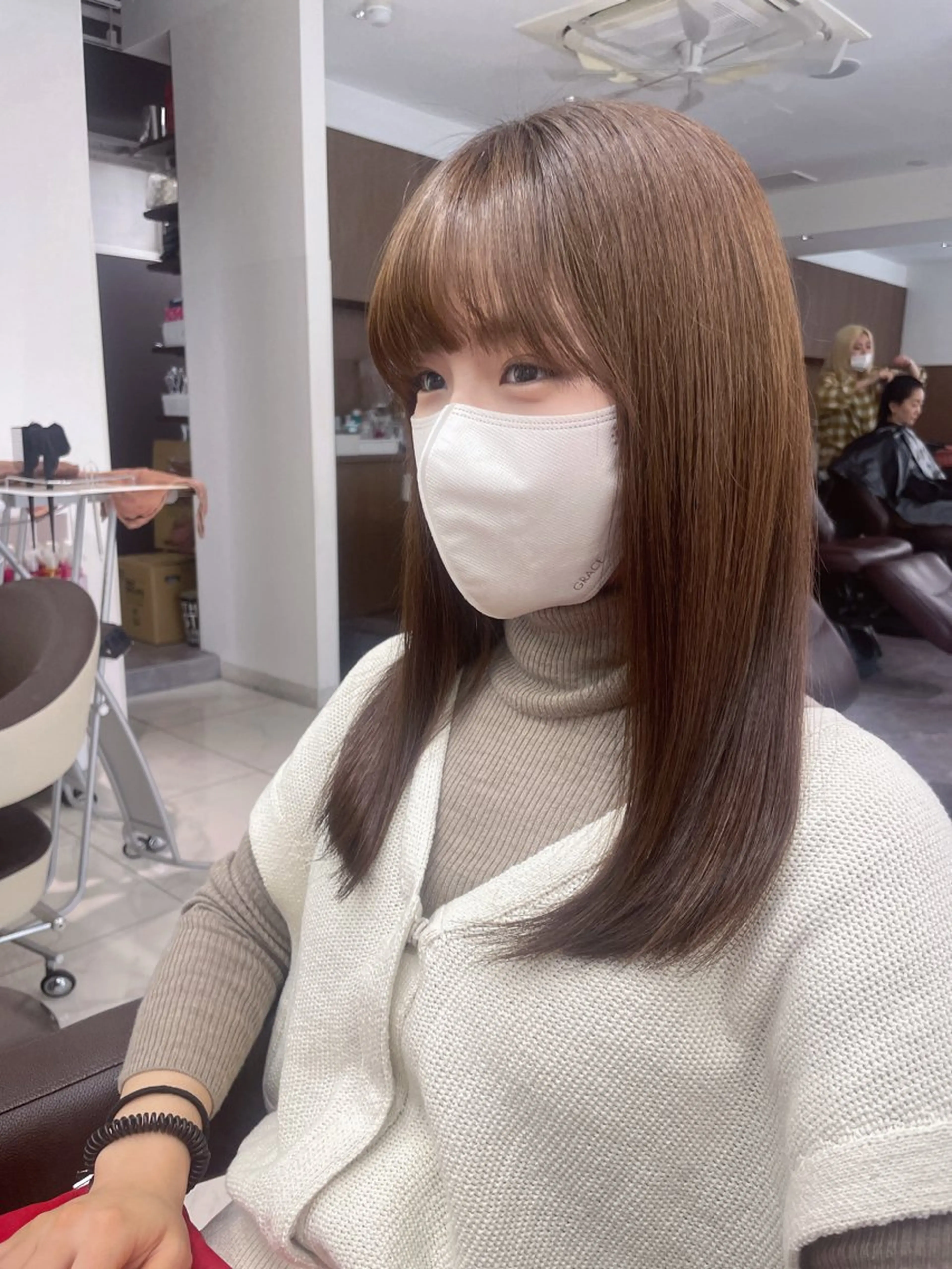 セミロング カラー ヘアカラー 福島成美/髪質改善 縮毛矯正/カラーのヘアスタイル