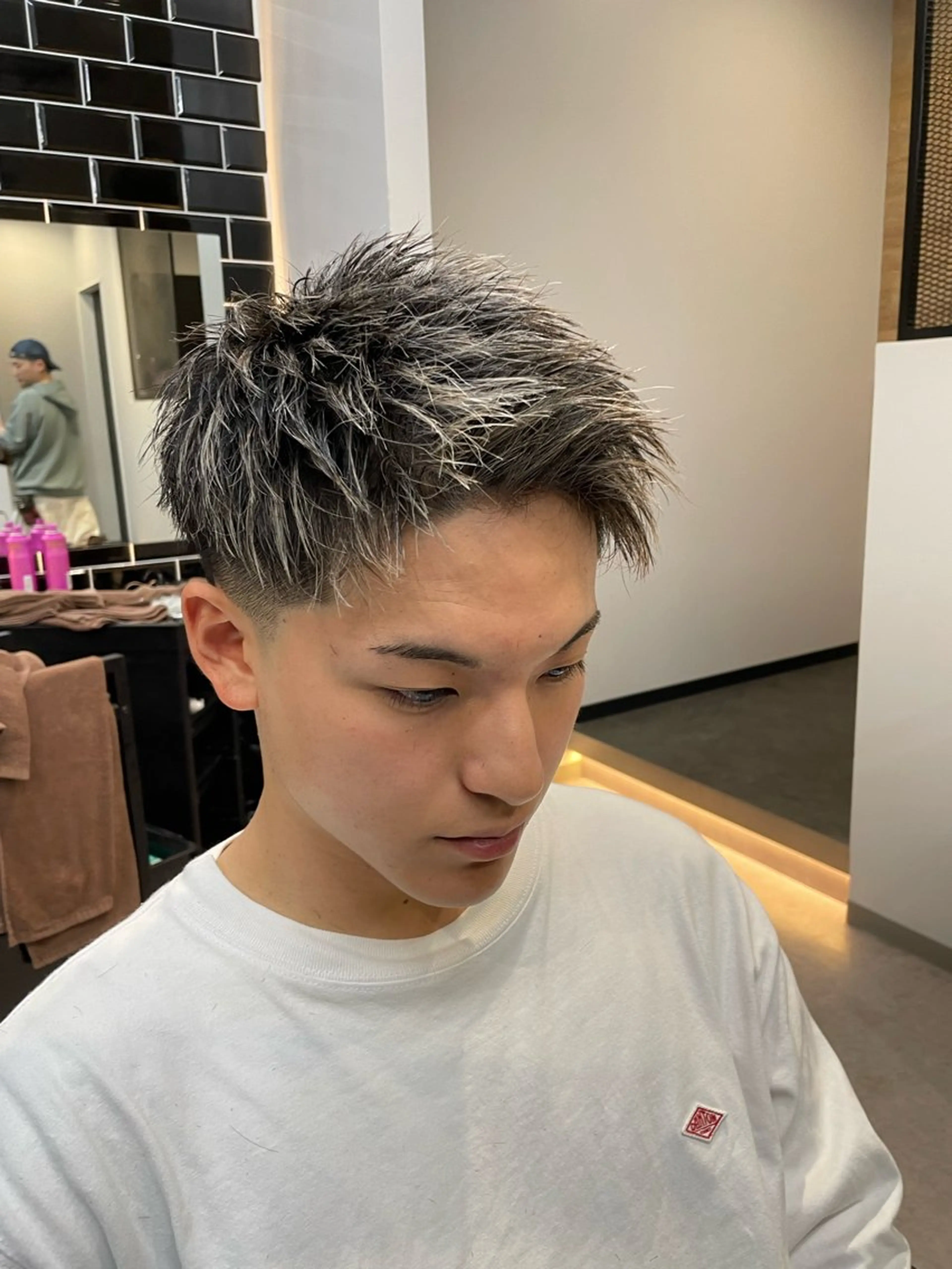 ショート カラー メンズ カット ヘアカラー 【men's Lapis横浜】海人のヘアスタイル
