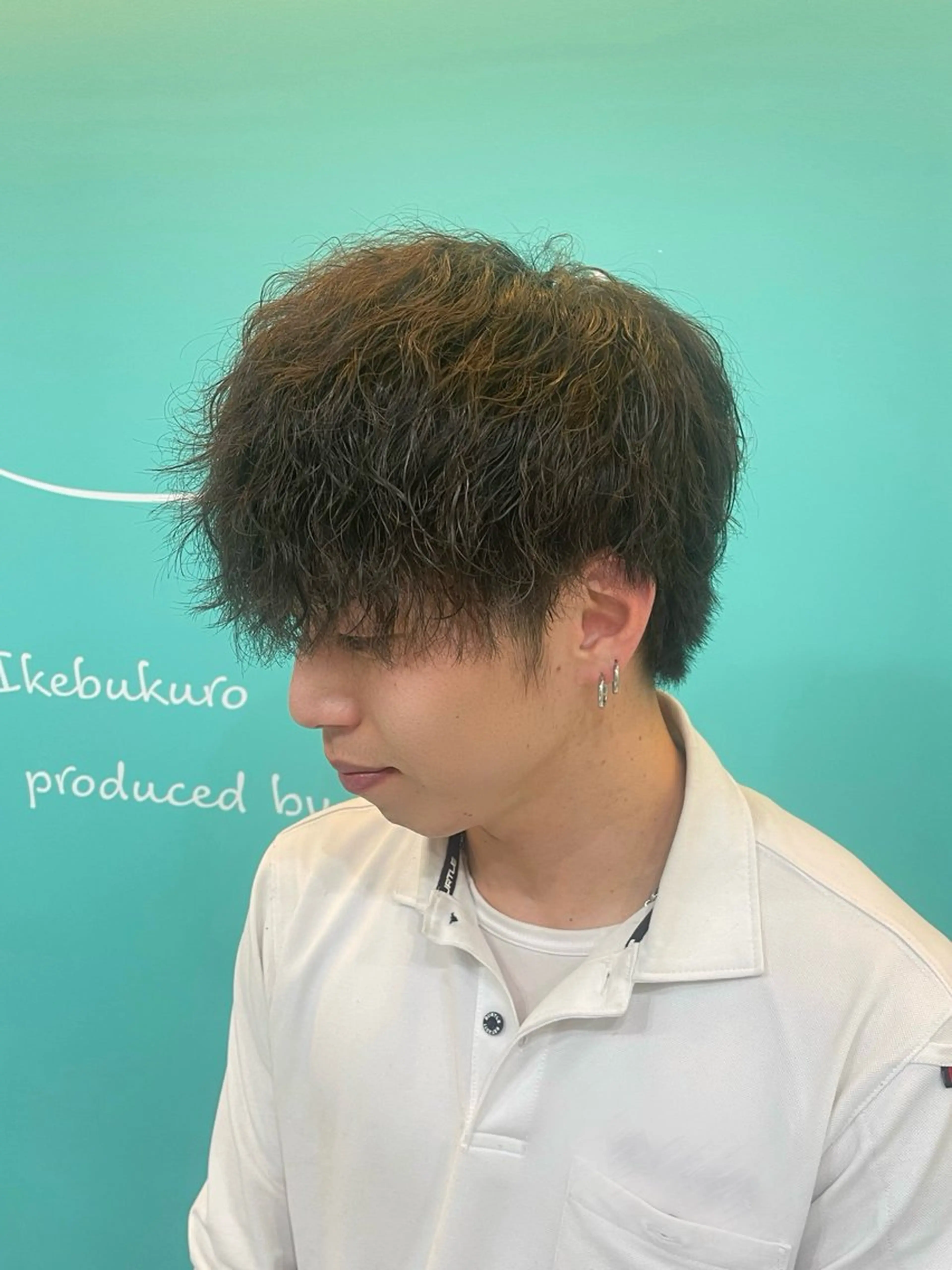 パーマ メンズ カット パーマ mana/メンズ/ ヘアセット/ブリーチのヘアスタイル