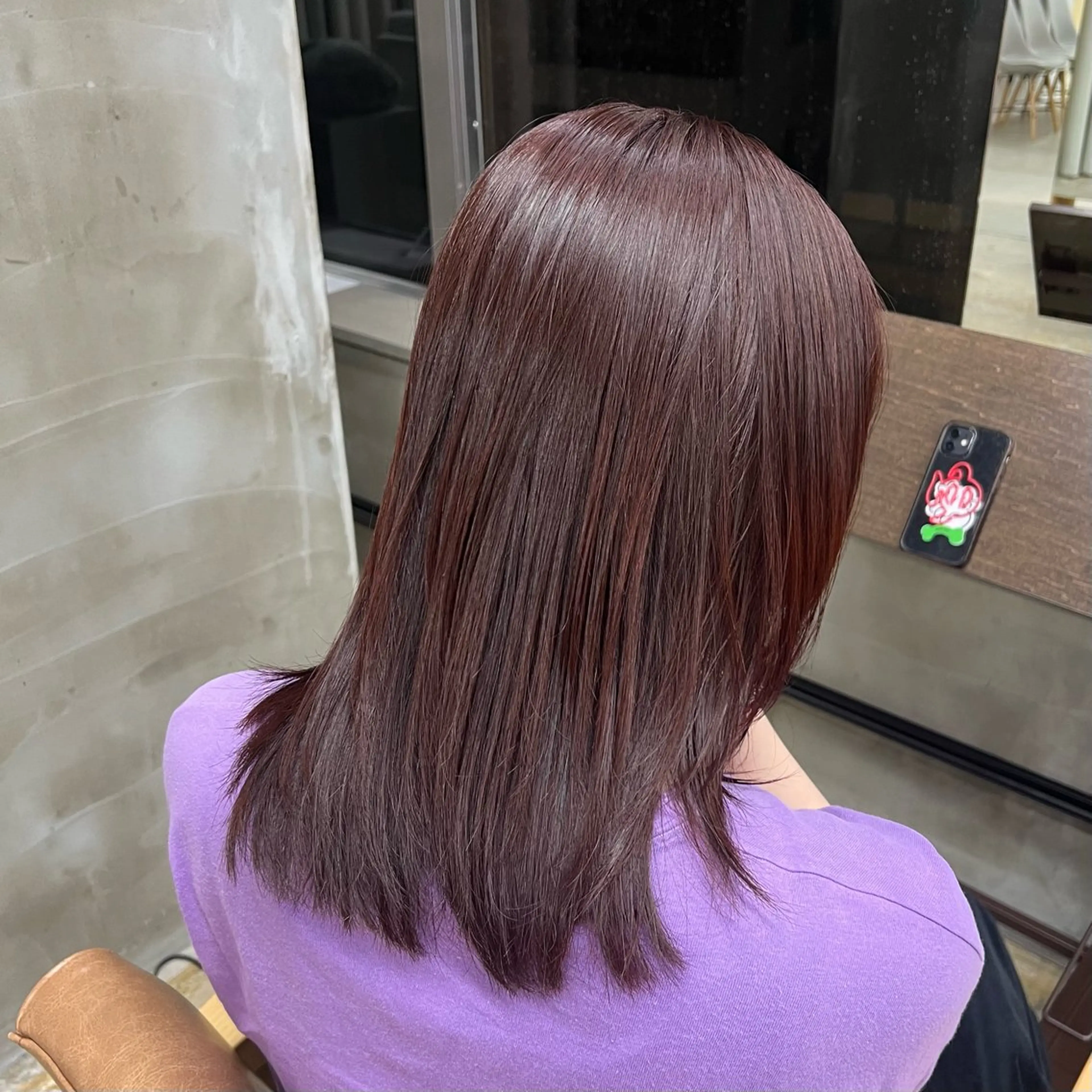 セミロング カラー freera kyoto  河原町三条店所属・freera 希帆 kihoのヘアスタイル