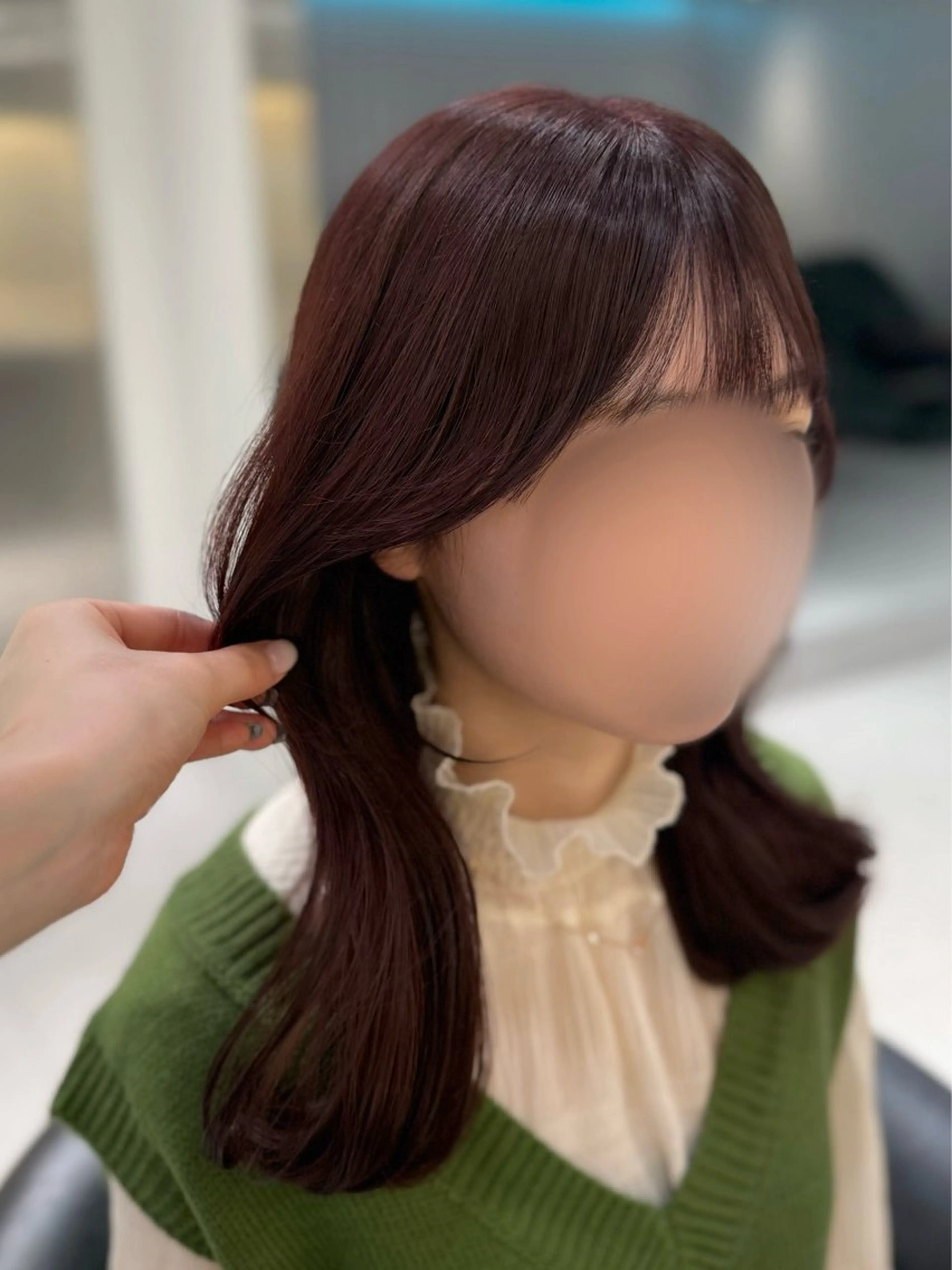 カラー ベージュカラー ピンクカラー ピンクベージュ ヘアカラー トリートメント ユナ / lond uluのヘアスタイル