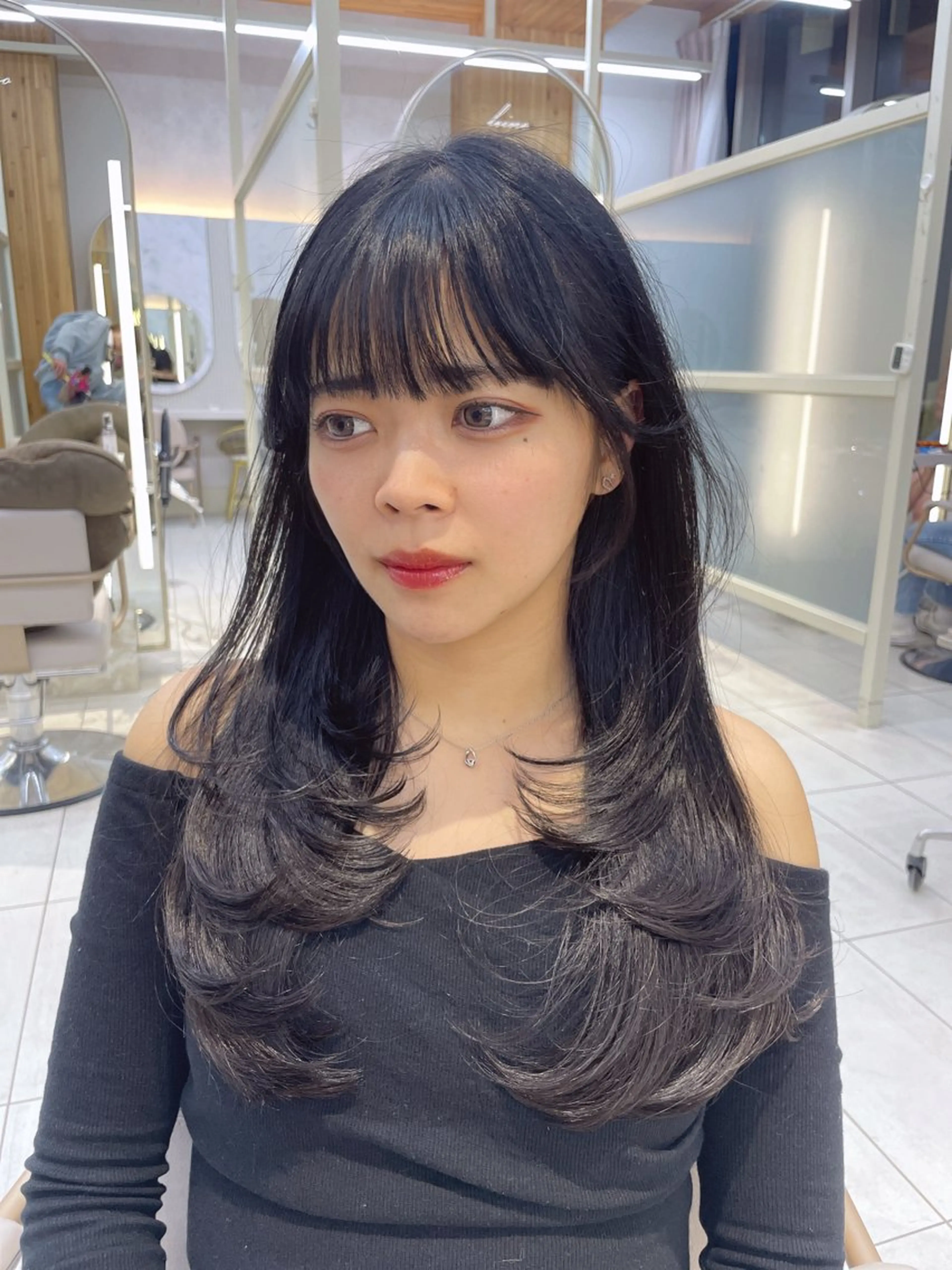 セミロング 顔周り/透明感カラー /韓国ヘア/TAKUのヘアスタイル