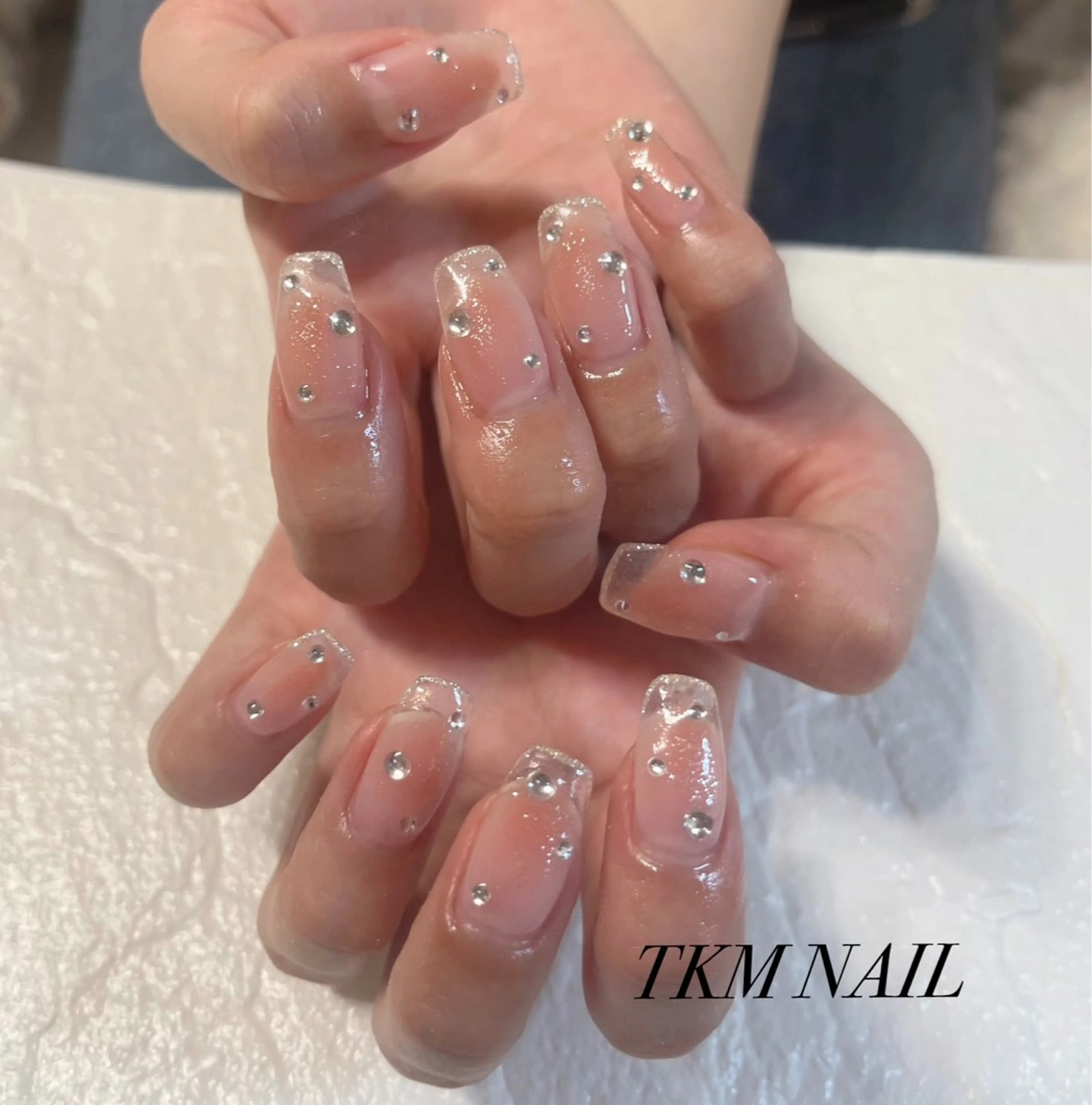ネイル クリアネイル フレンチネイル シンプルネイル ______ TKM  NAILのネイルデザイン