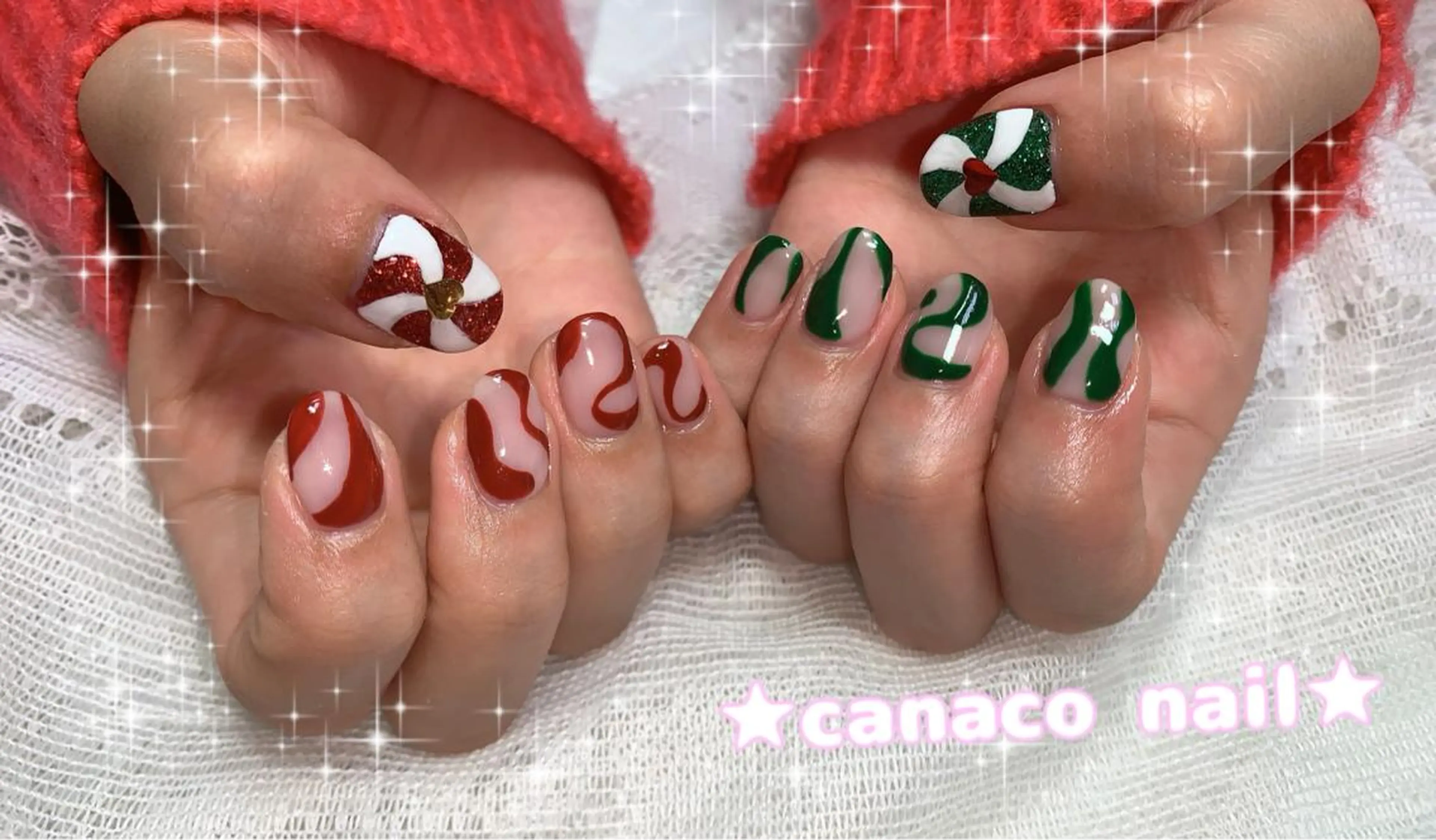 ネイル アートネイル ジェルネイル パラジェル ストーンネイル 冬ネイル ハンドネイル ハンドケア Felice所属・ベテランネイル cnc  nailのネイルデザイン