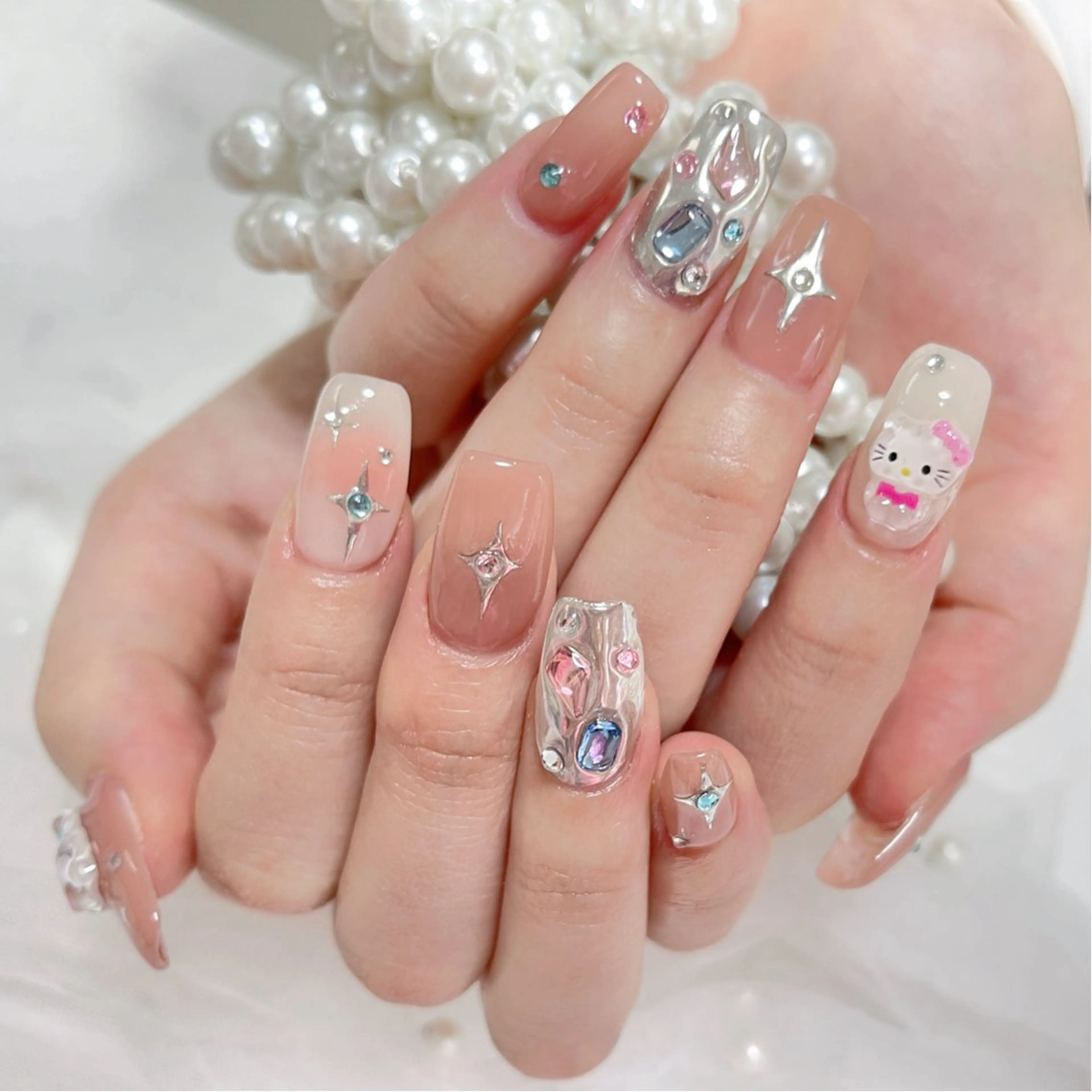 ネイル ハンドネイル 🎀ネイルサロン エクラYUI🎀のネイルデザイン