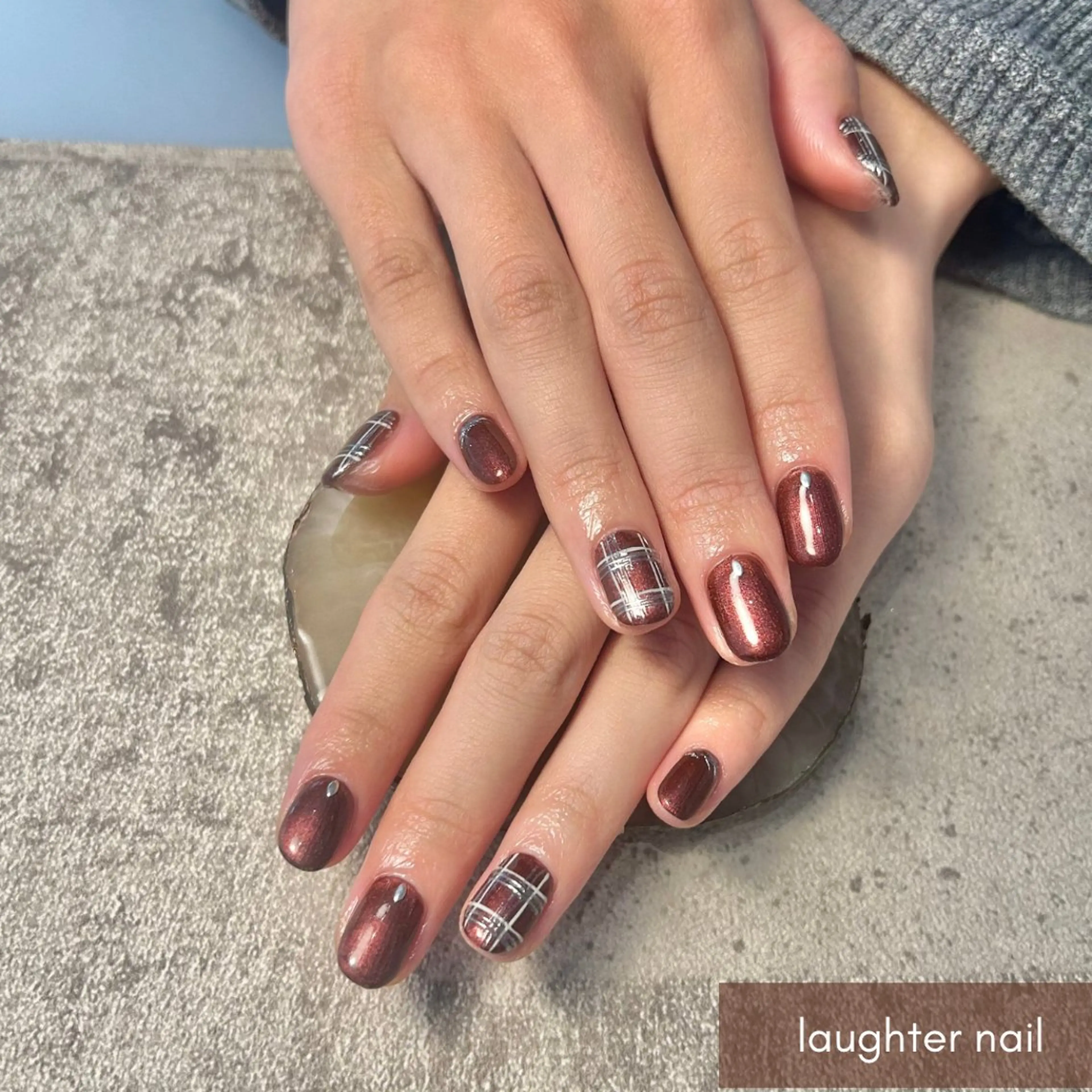 ネイル アートネイル ジェルネイル キラキラネイル ミラーネイル ハンドネイル laughter nailのネイルデザイン