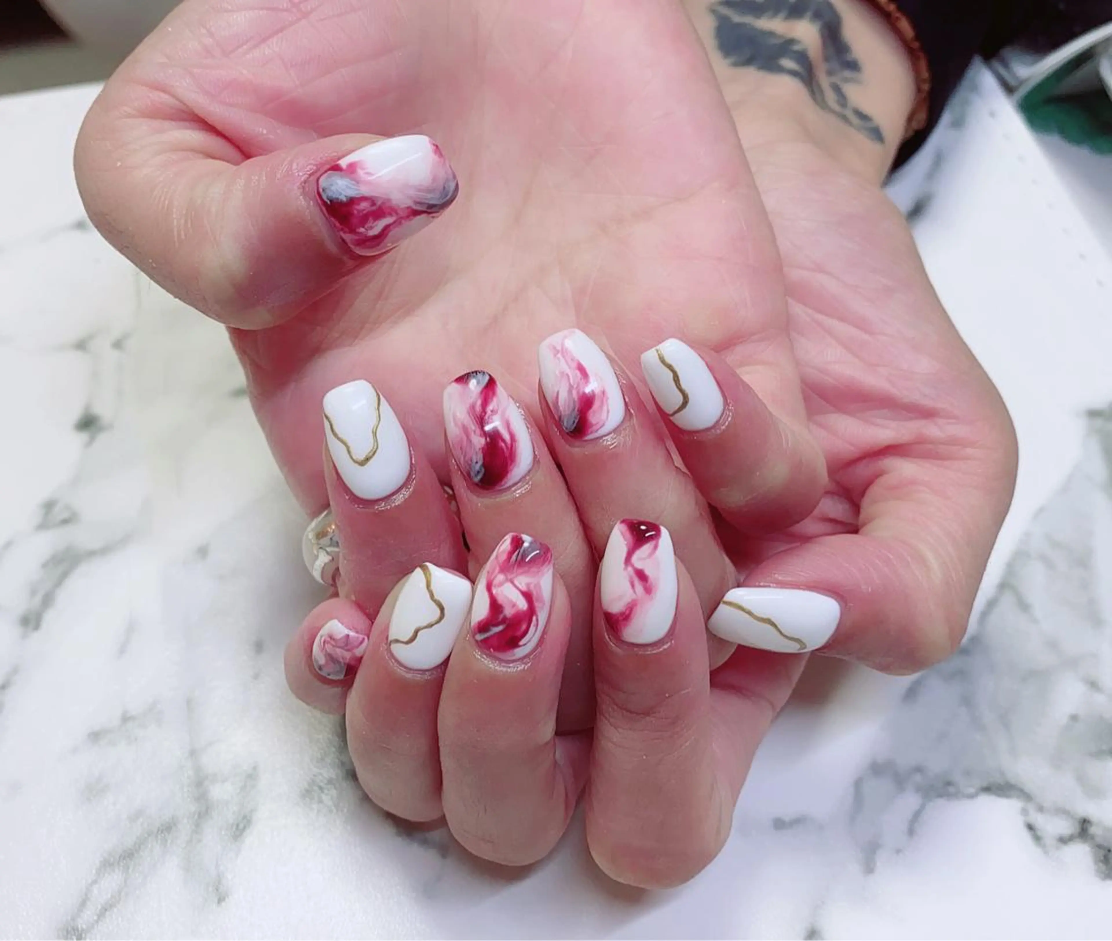 ロング カラー ネイル Q Free nailsのネイルデザイン