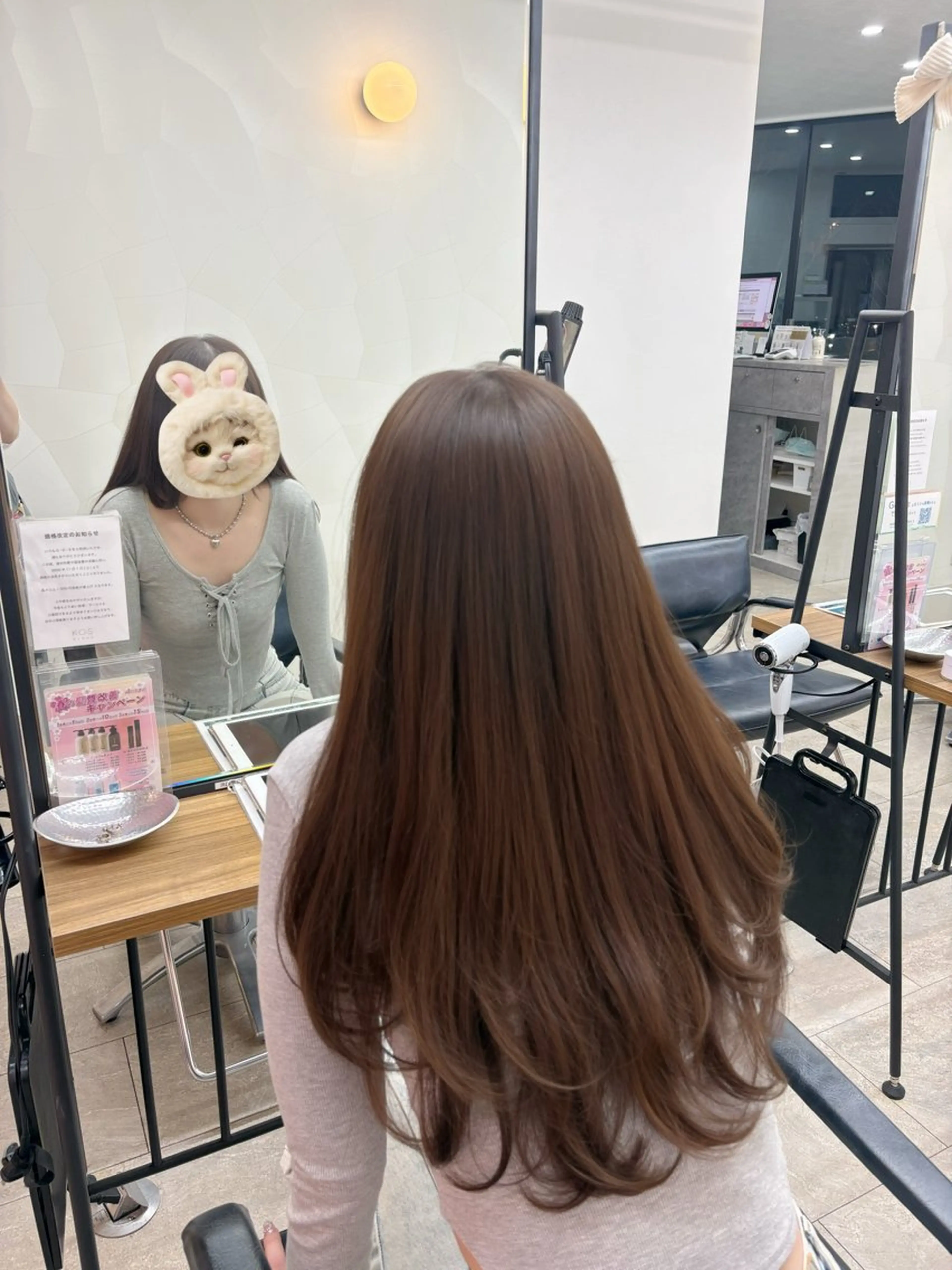 ロング カラー ブラウンカラー ヘーゼル レイヤーカット カット ヘアカラー HASHI AYAKAのヘアスタイル