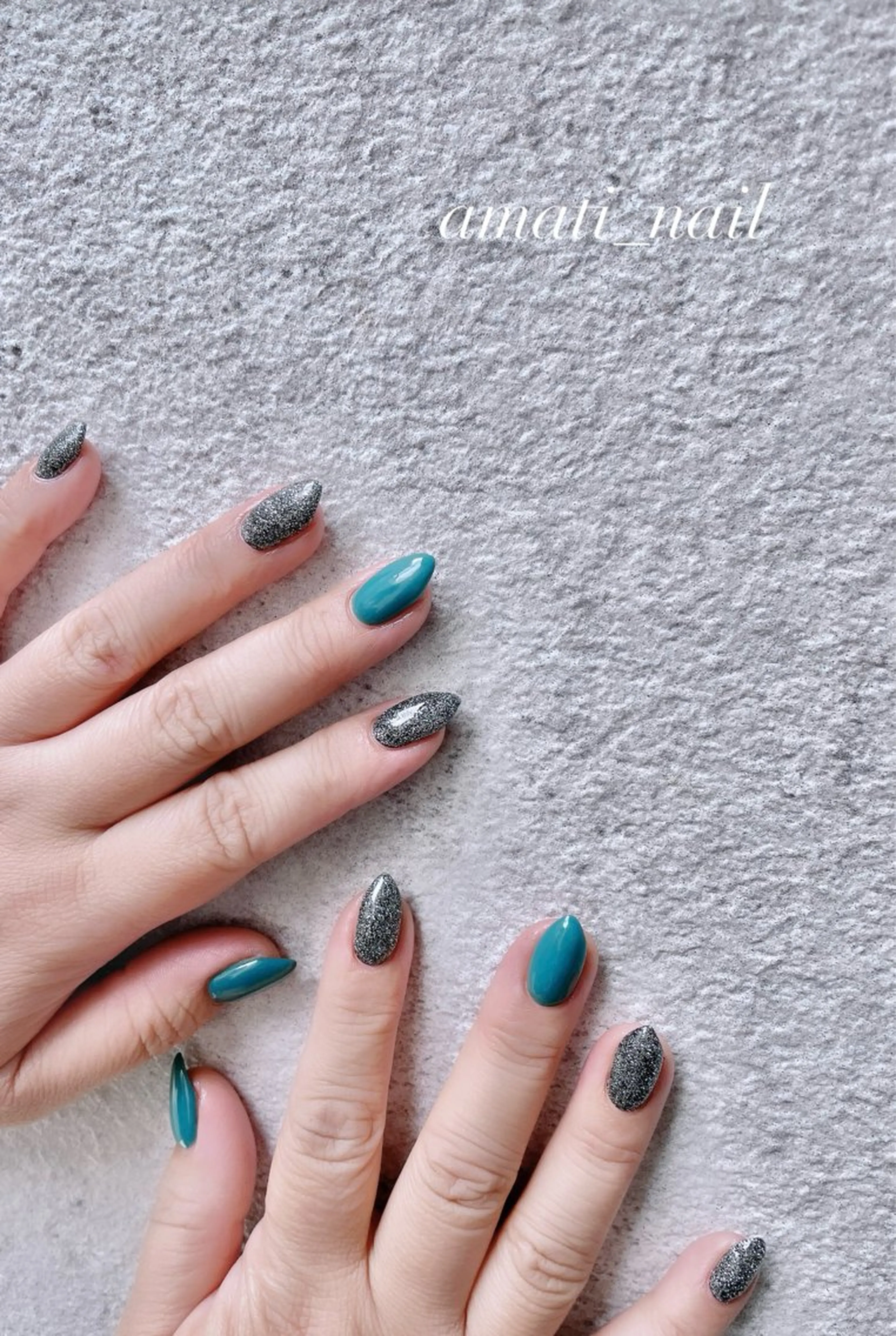 ネイル フットネイル ジェルネイル ラメ(グリッター) マグネットネイル ミラーネイル ハンドネイル amati_nail TAKAKOのネイルデザイン