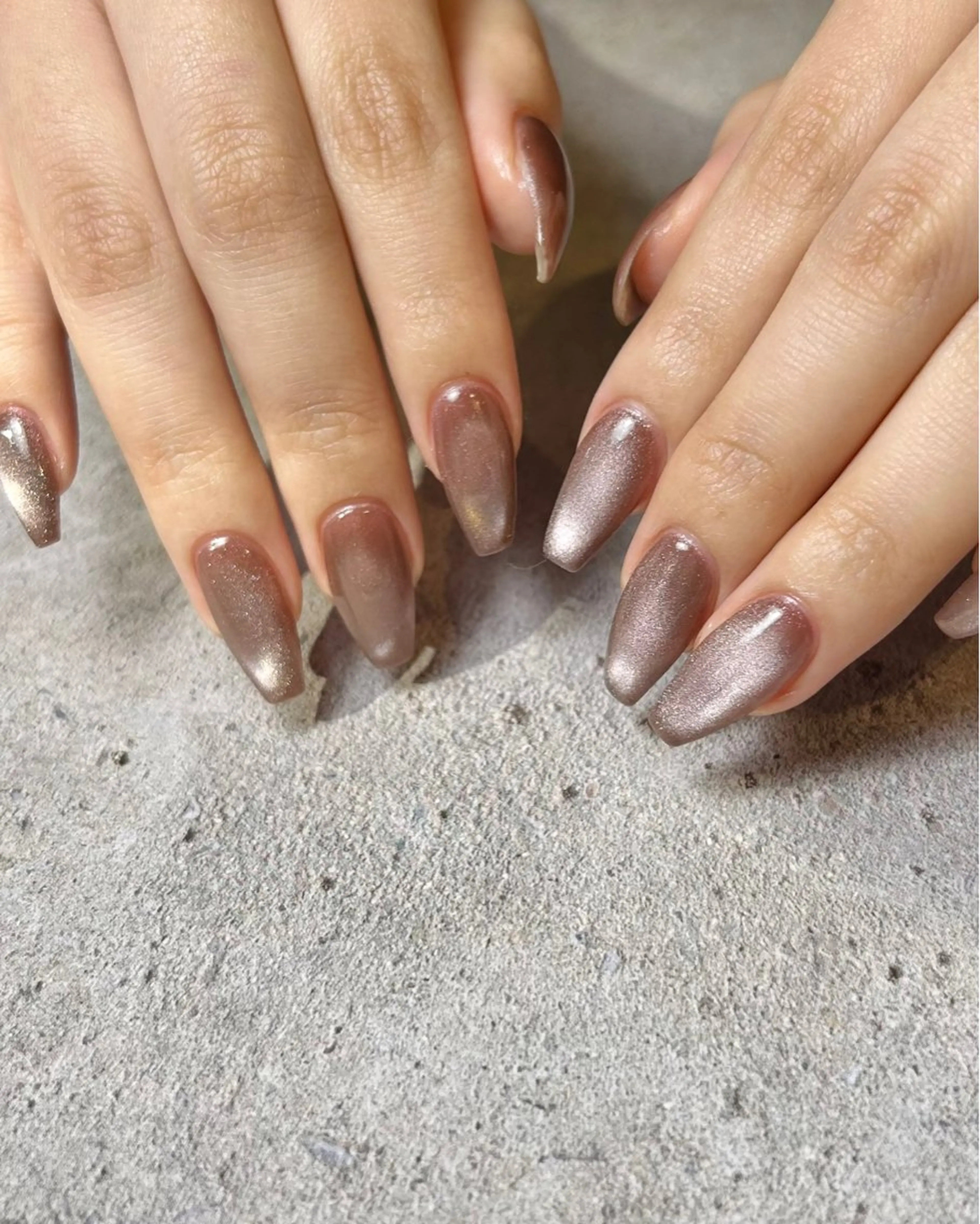 ネイル マグネットネイル マグネットワンカラー ワンカラーネイル ハンドネイル Reflection marikoのネイルデザイン