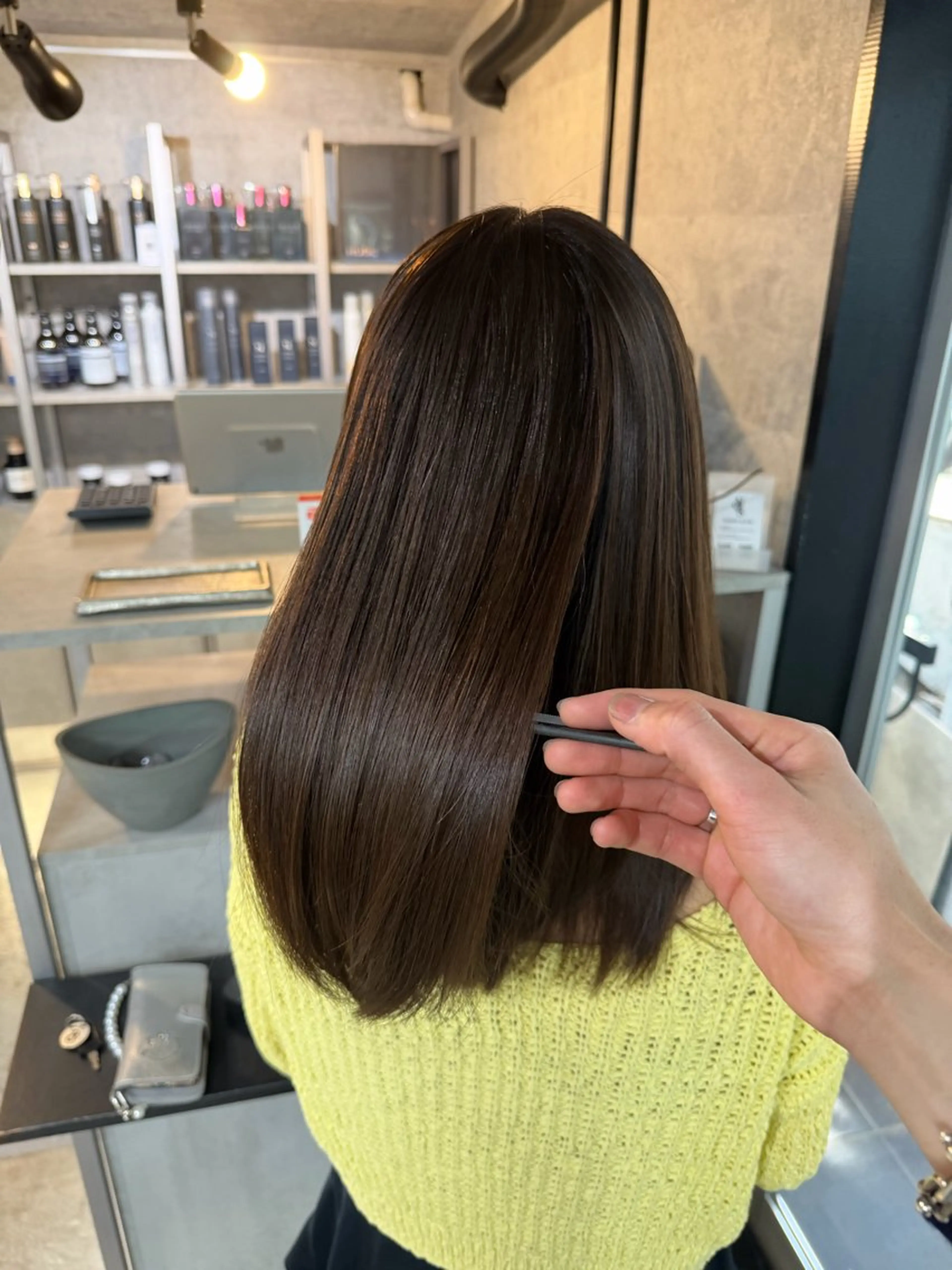 セミロング カラー カット ヘアカラー トリートメント You/透明感カラー レイヤーカット/ボブのヘアスタイル