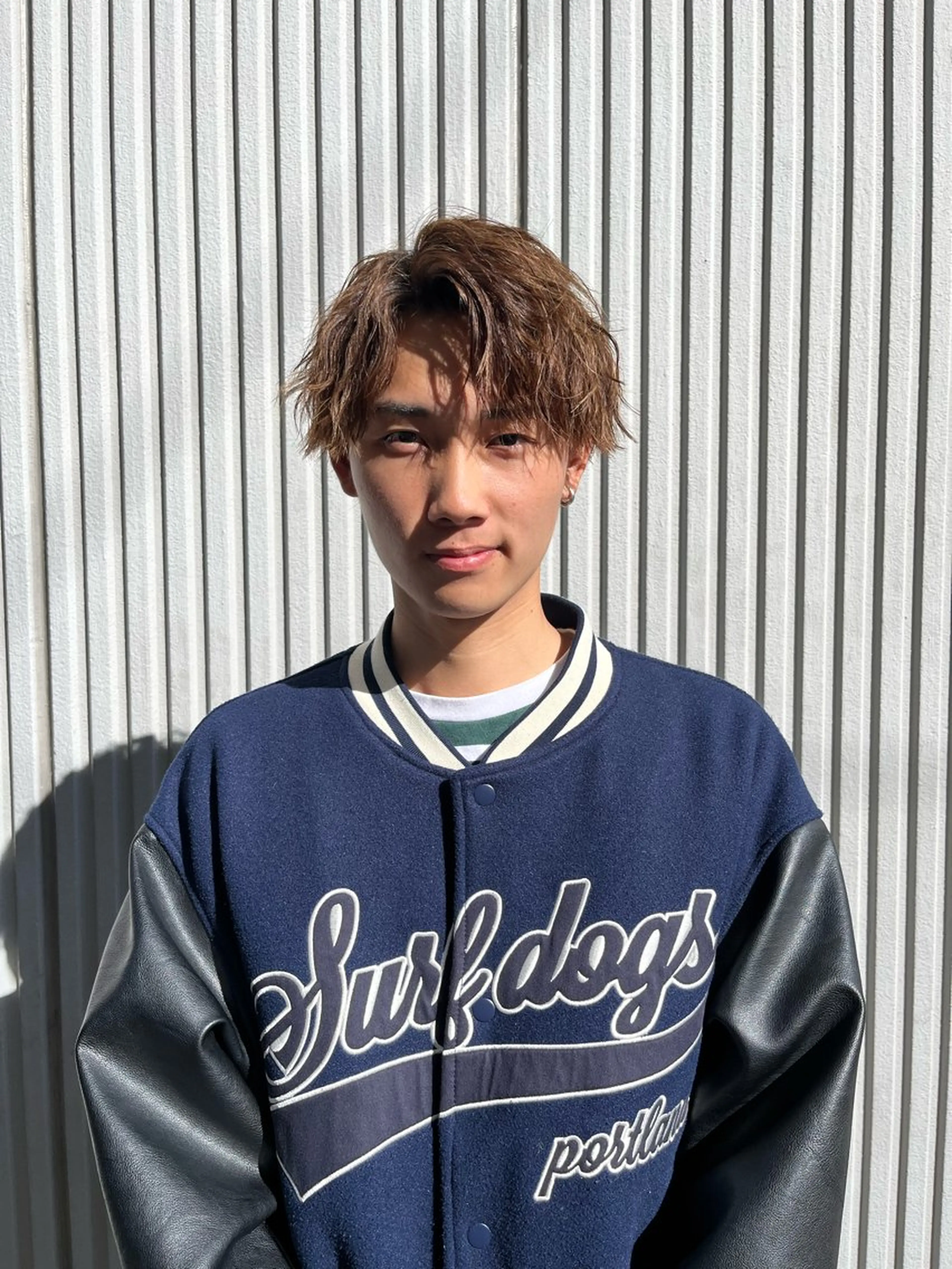 メンズ カット ヘアカラー フェザーパーマメンズ ツイスパ京都駅前のヘアスタイル