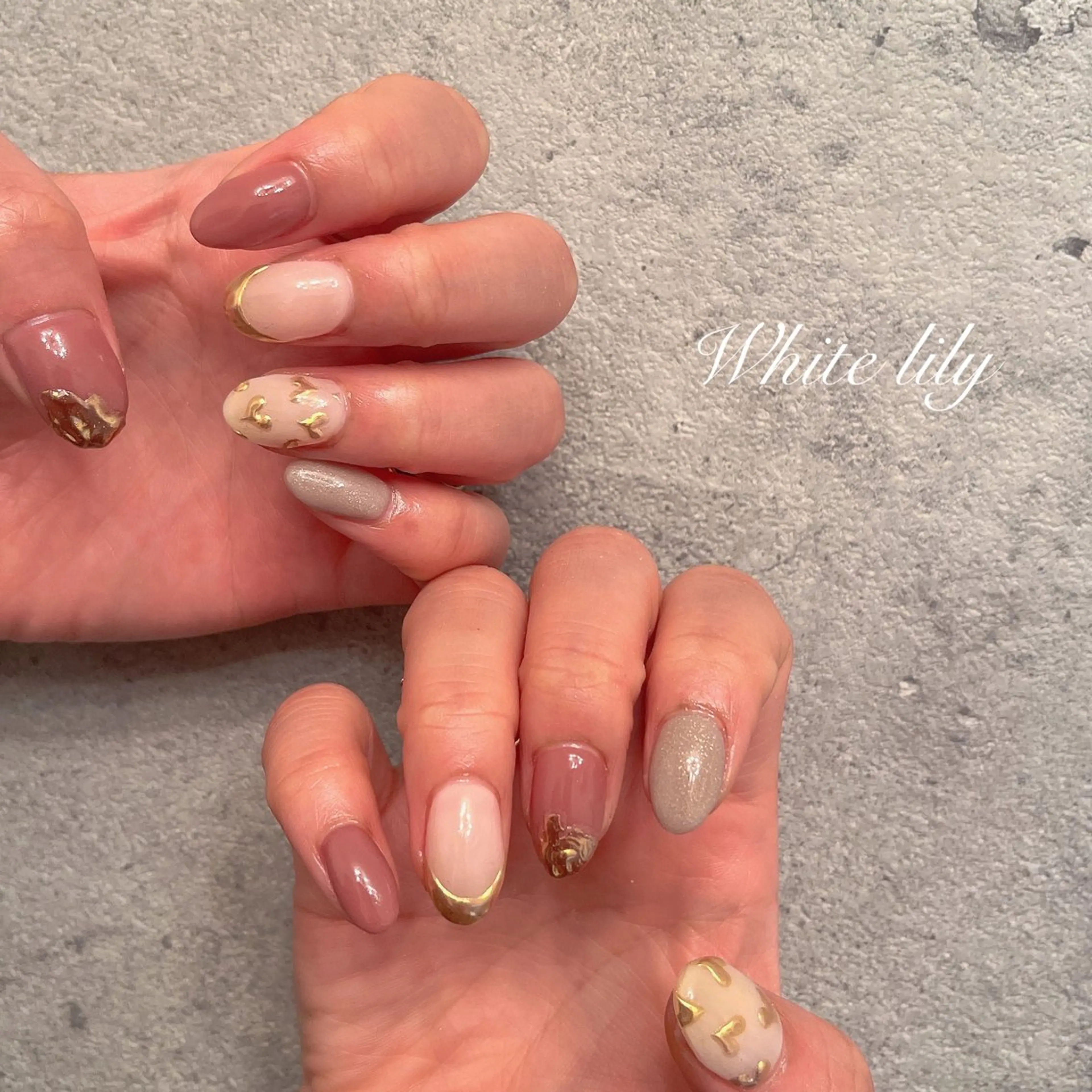 ネイル ハンドネイル White lily所属・牧田 雅世のネイルデザイン