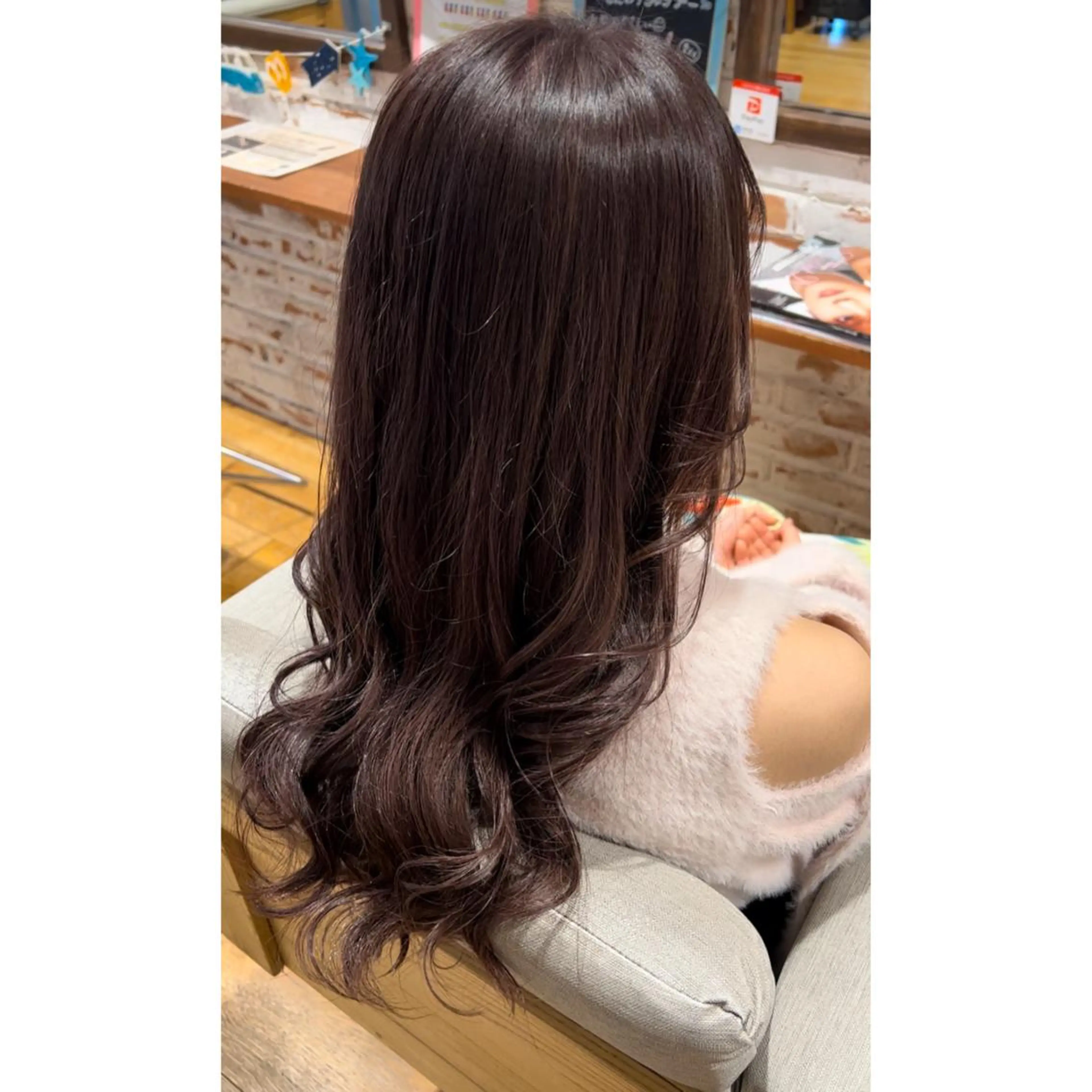 ロング ヘアカラー トリートメント ハイトーン/ ダブルカラー/透明感のヘアスタイル