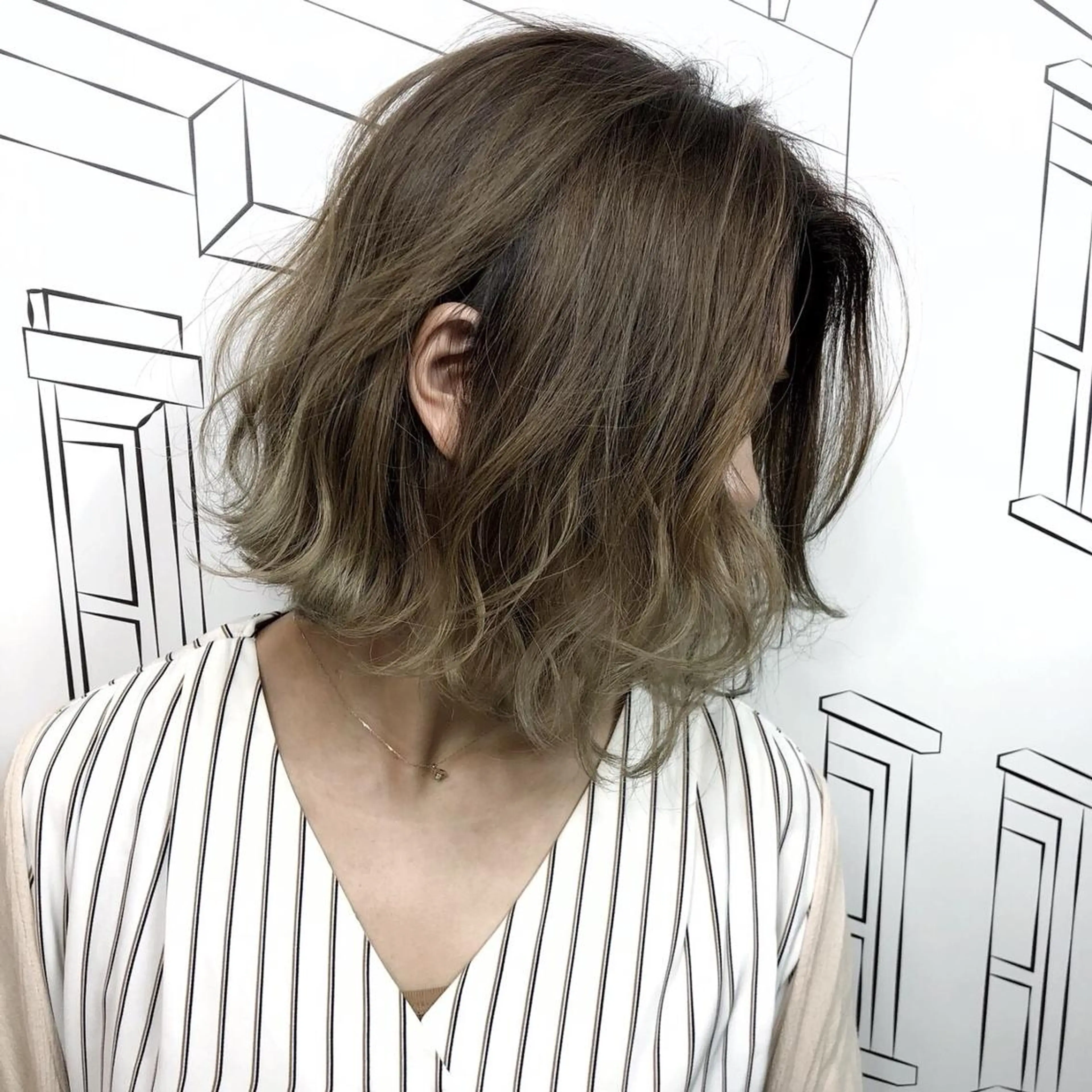 ミディアム 外国人風カラー レイヤー⭐️カラー ⭐️平川雅史のヘアスタイル