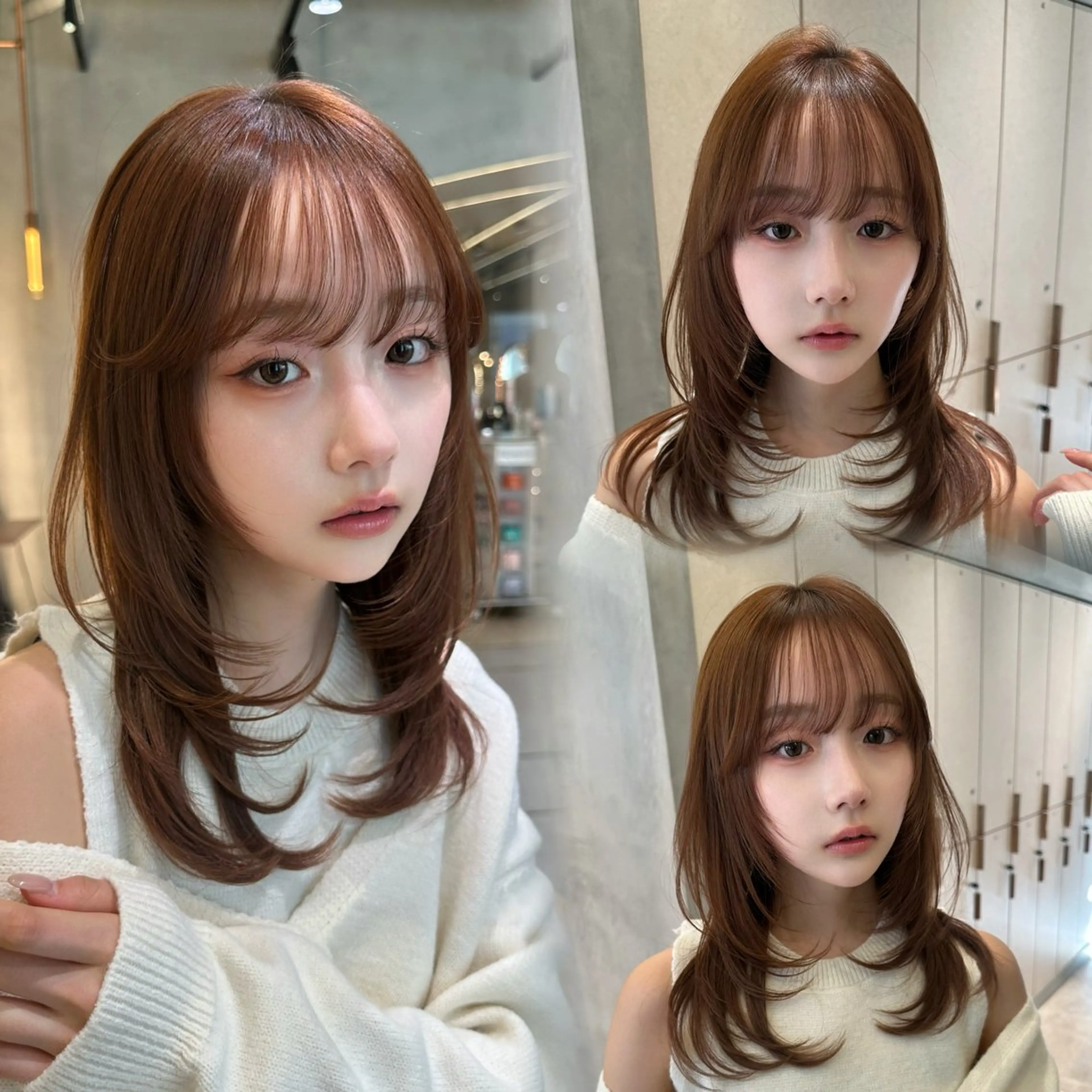 セミロング ハイレイヤー レイヤーカット カット ヘアカラー トリートメント ヘアセット 銀座副店長/レイヤー /髪質改善/田島のヘアスタイル
